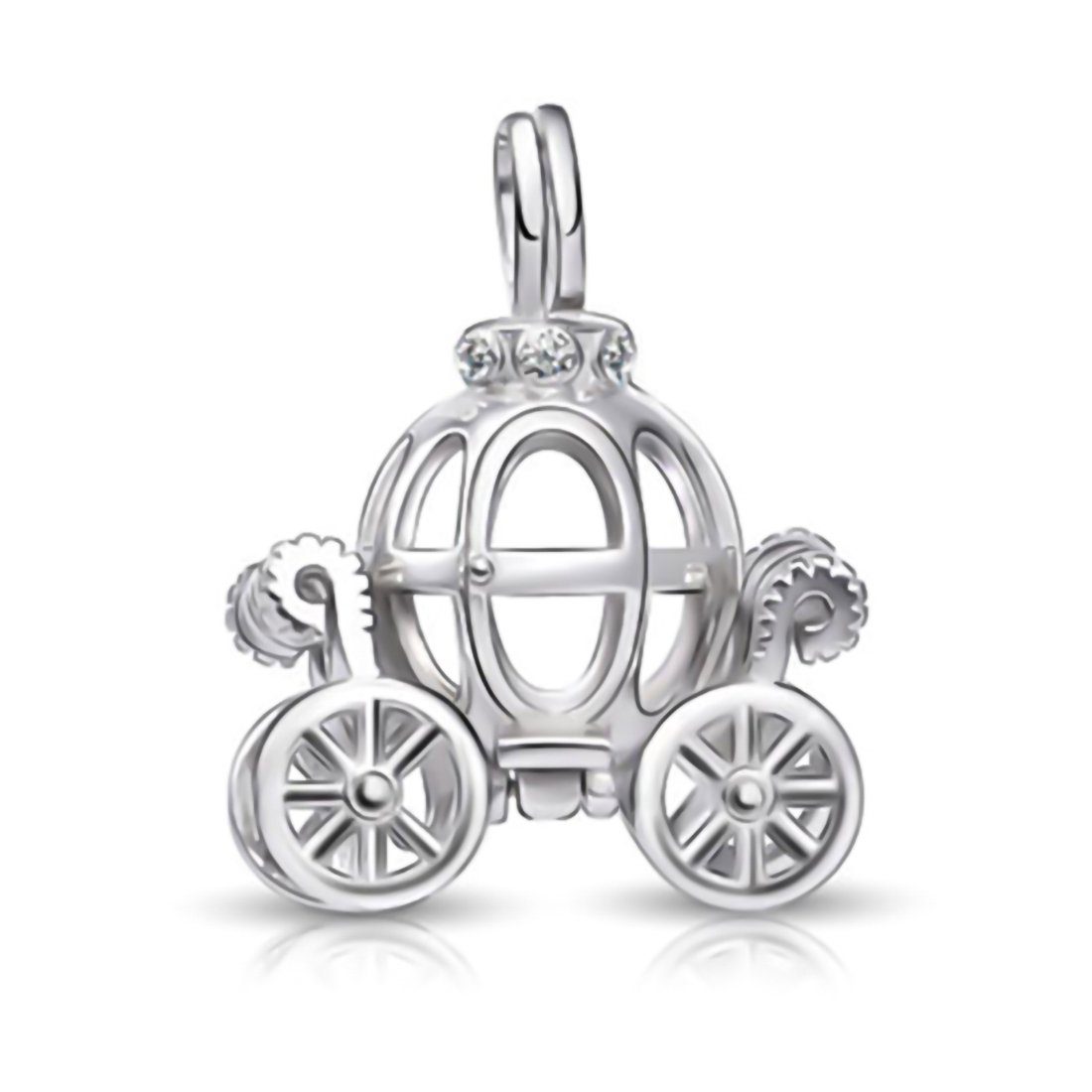 Schmuck-Elfe Kette mit Anhänger Prinzessinnen Kutsche, 925 Silber