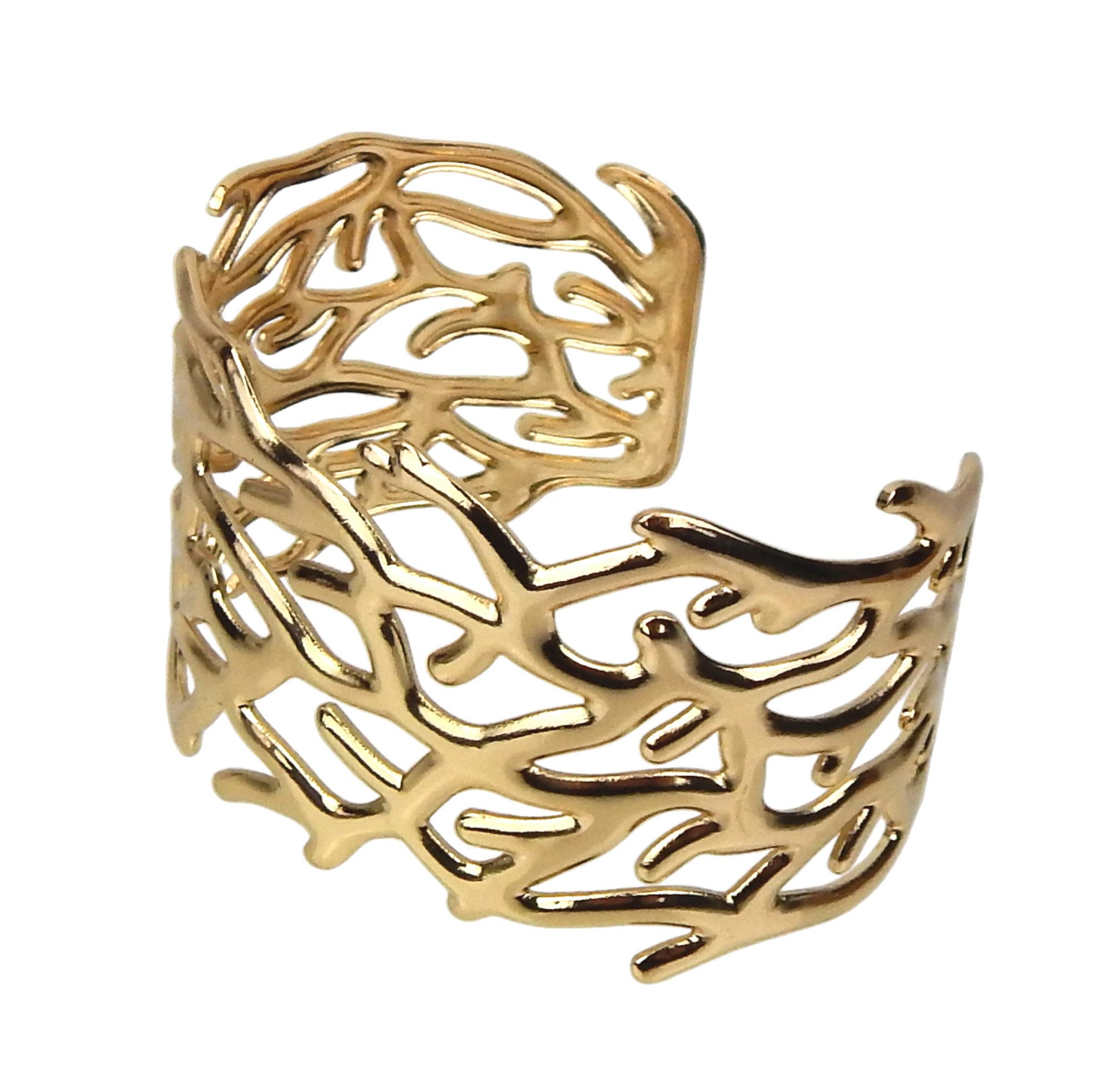 Ella Jonte Armreif, im Korallendesign – goldfarben, verstellbar