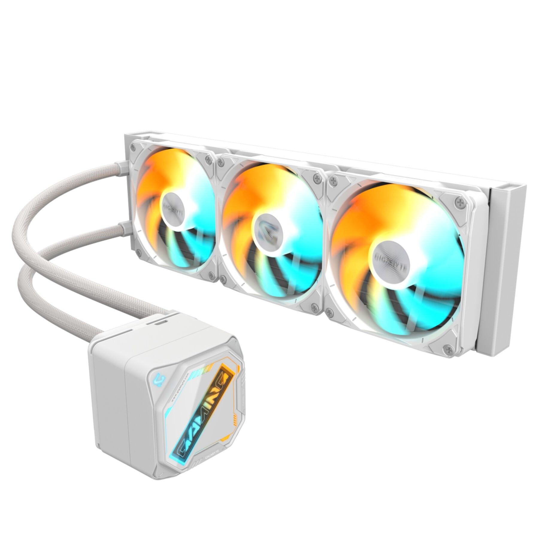 Gigabyte Gehäuselüfter GAMING 360 ICE Flüssigkeitskühler für CPU - 3x120 mm ARGB-Lüfter, Schi