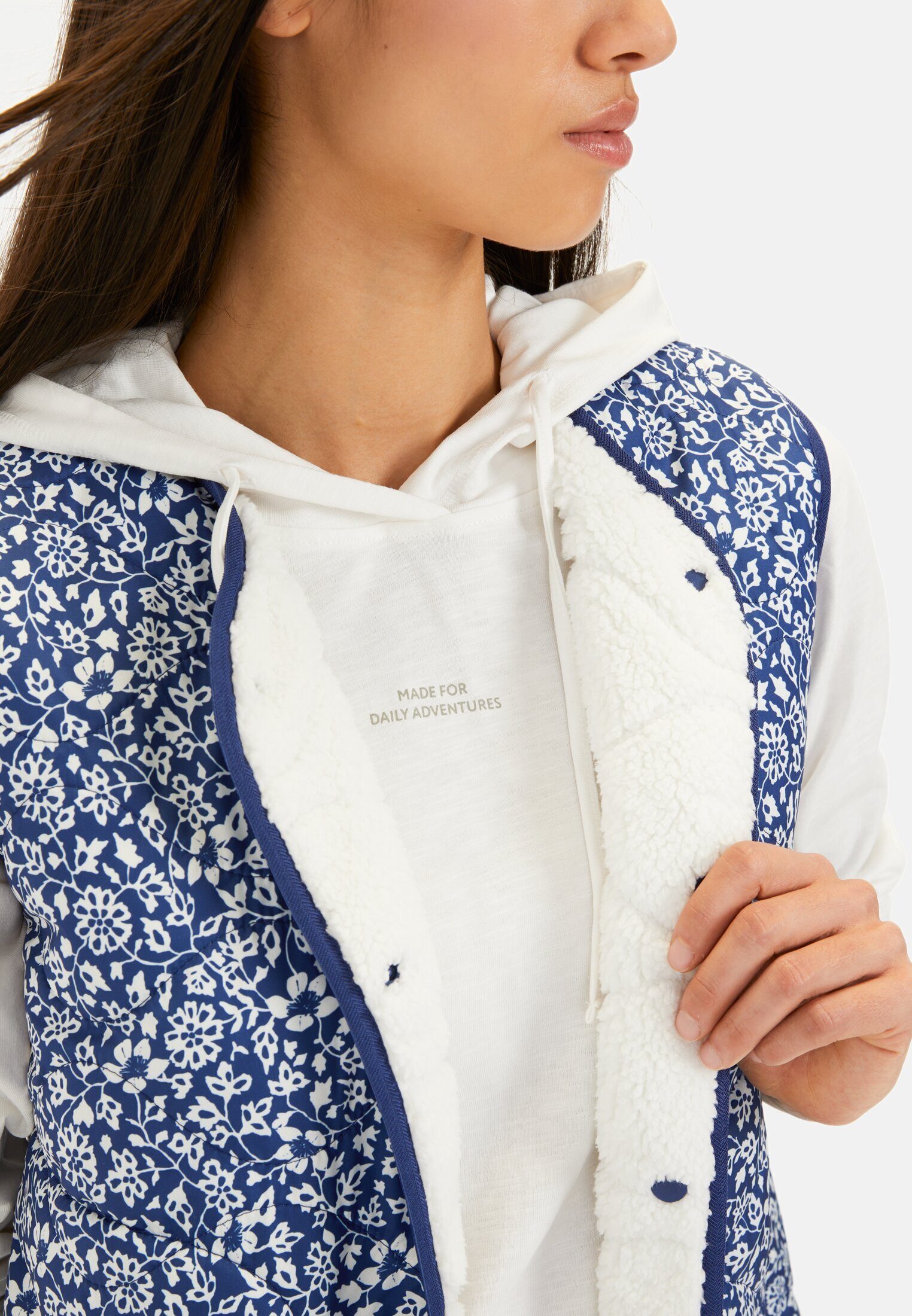 camel active Funktionsweste mit Blumenprint ärmellos Weste_Casual Weste