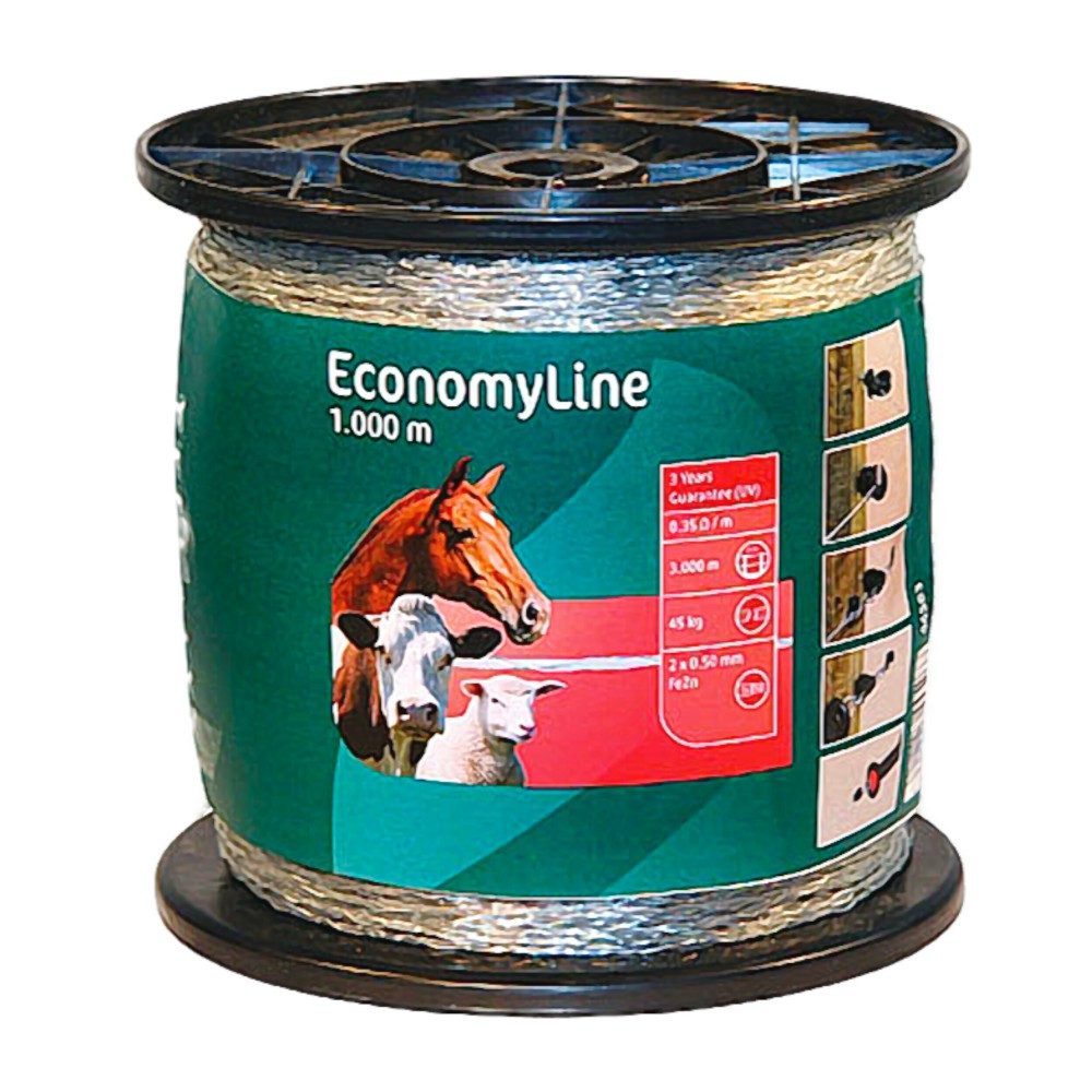 Kerbl Weidenzaun 1000 m transparente Weidezaun Monolitze, (1000 m)