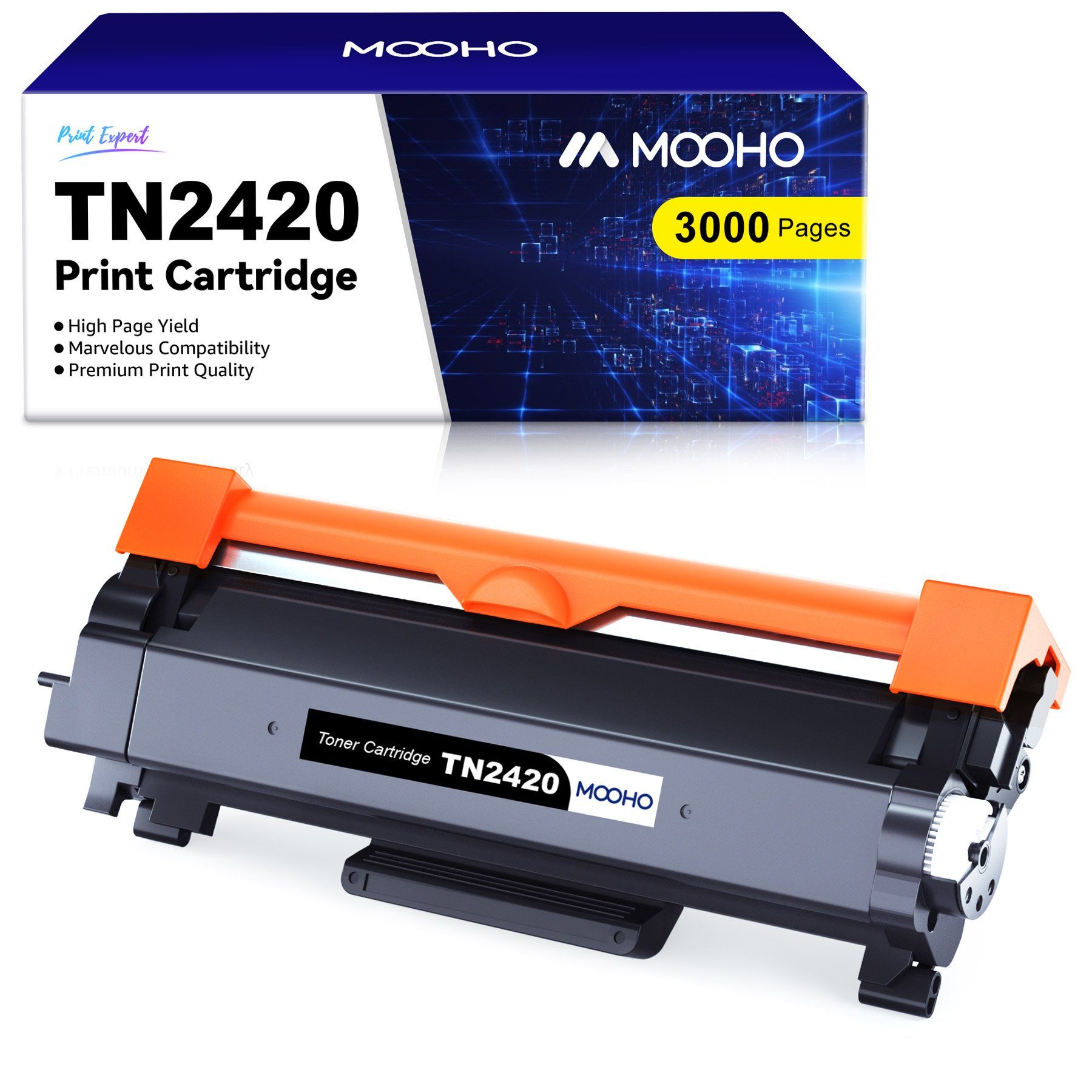 MOOHO Tonerpatrone TN2410 für DCP-L2537DW schwarz MFC-L2730DW DCP-L2510D HL-L2310D DCP-L2530DW Brother MFC-L2750DW MFC-L2710DW HL-L2370DN DCP-L2530DW, MFC-L2710DN (für HL-L2350DW TN2420 HL-L2375DW DCP-L2550DN), Brother HL-L2350DW MFC-L2710DW