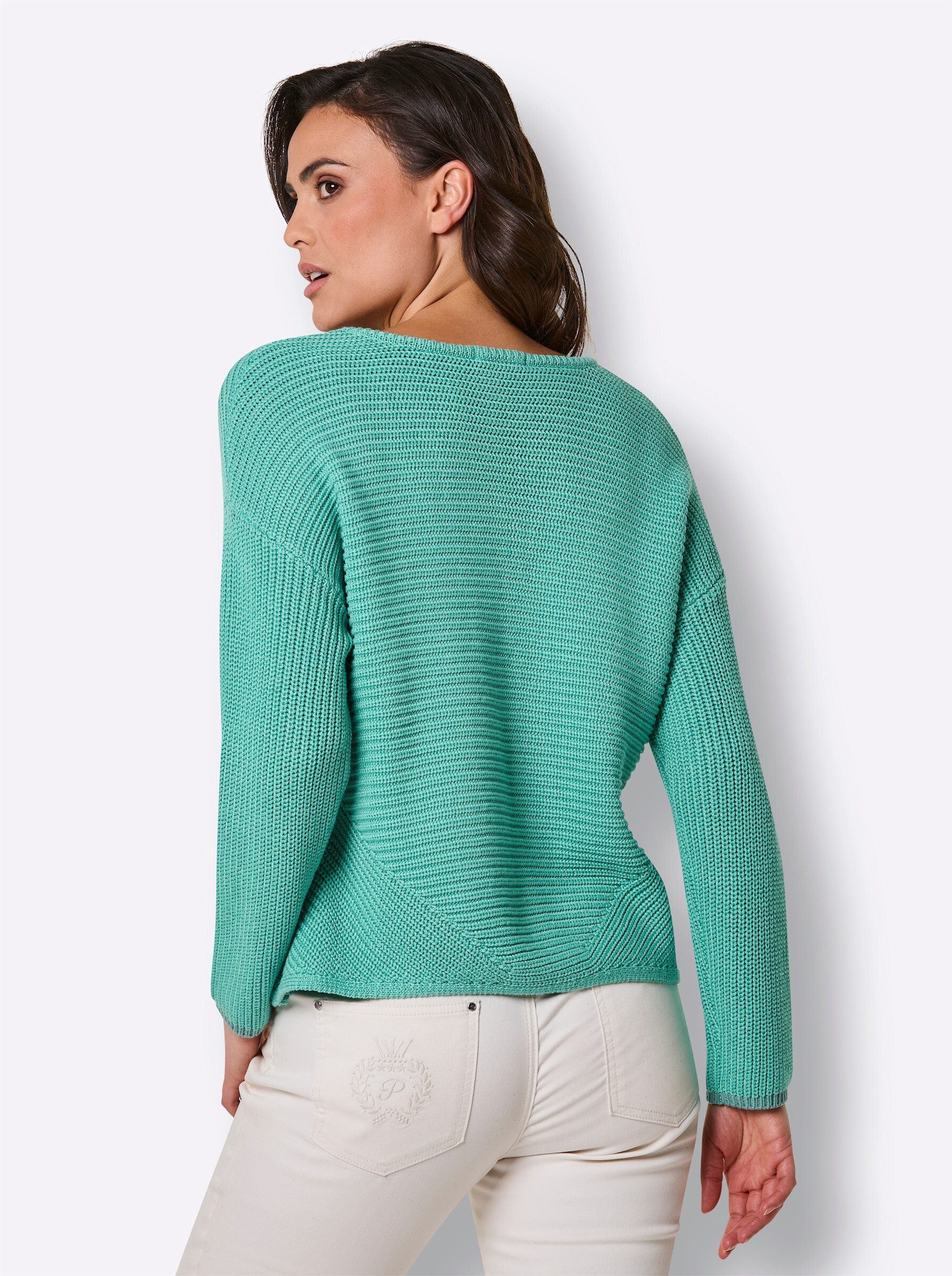 Strickpullover Lyocell-Baumwoll-Pullover Langarm
