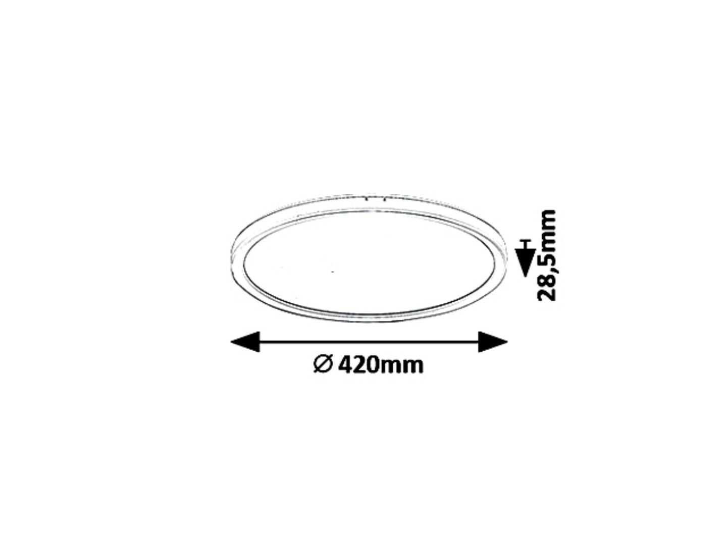 Rabalux LED Deckenspots "Pavel" Kunststoff, weiß, rund, 22W, neutralweiß, 2200lm, ø420mm, dimmbar Dimmart: 3-stufige Wandschalter-Dimmung, neutralweiß