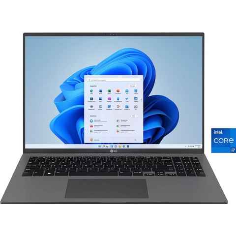 LG Gram 16" Laptop, IPS-Display, 16 GB RAM, Windows 11 Home, Business-Notebook (40,6 cm/16 Zoll, Intel Core i7 1260P, Iris© Xe Graphics, 512 GB SSD)