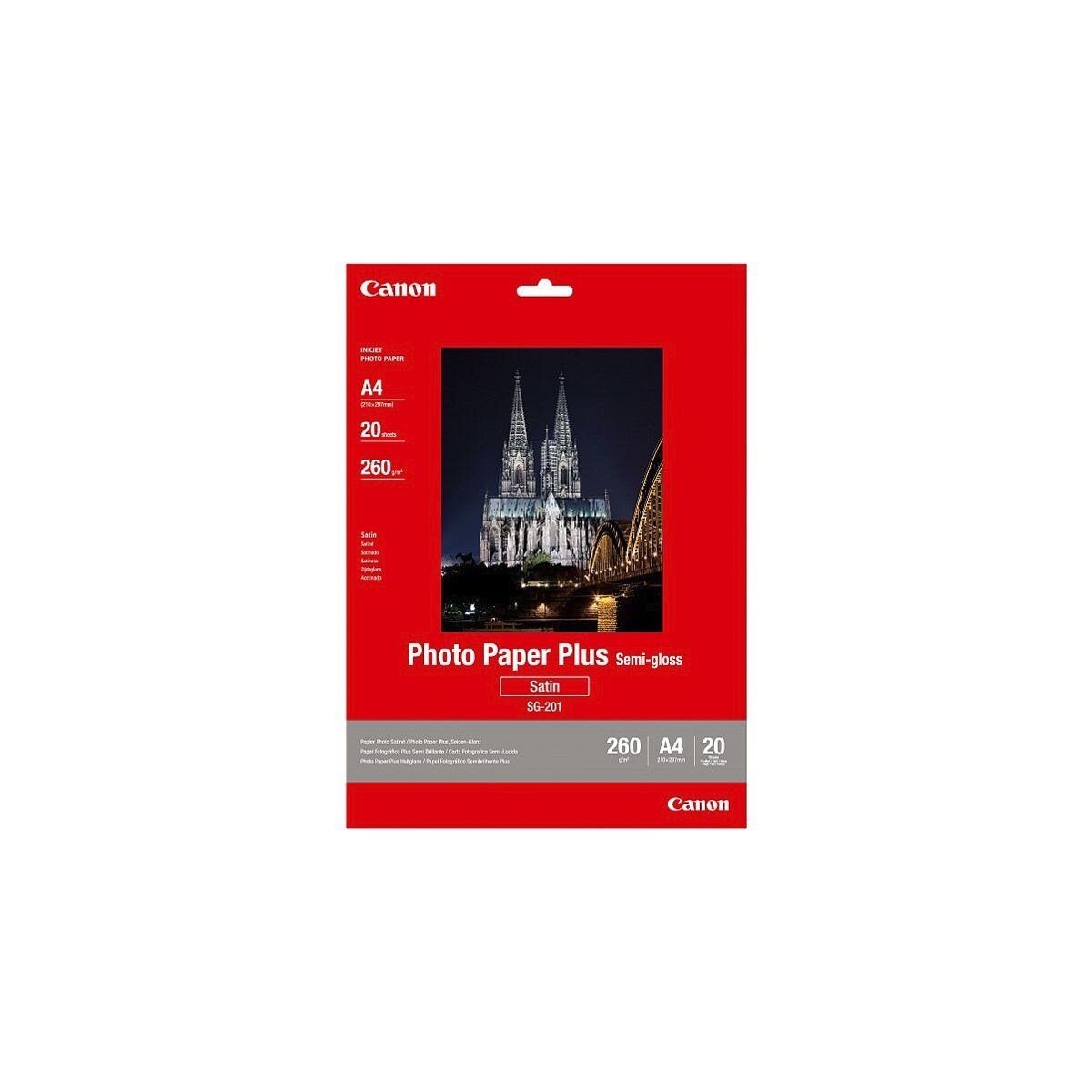 Canon Fotopapier Plus Semi-Gloss, Format A4, seidenmatt, 260 g/m², 20 Blatt