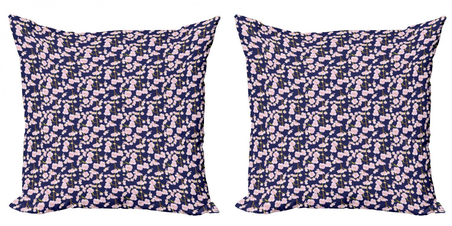 Kissenbezüge Modern Accent Doppelseitiger Stück), Sommer-Rosa (2 Abakuhaus Digitaldruck, Kirschblüten-Bild