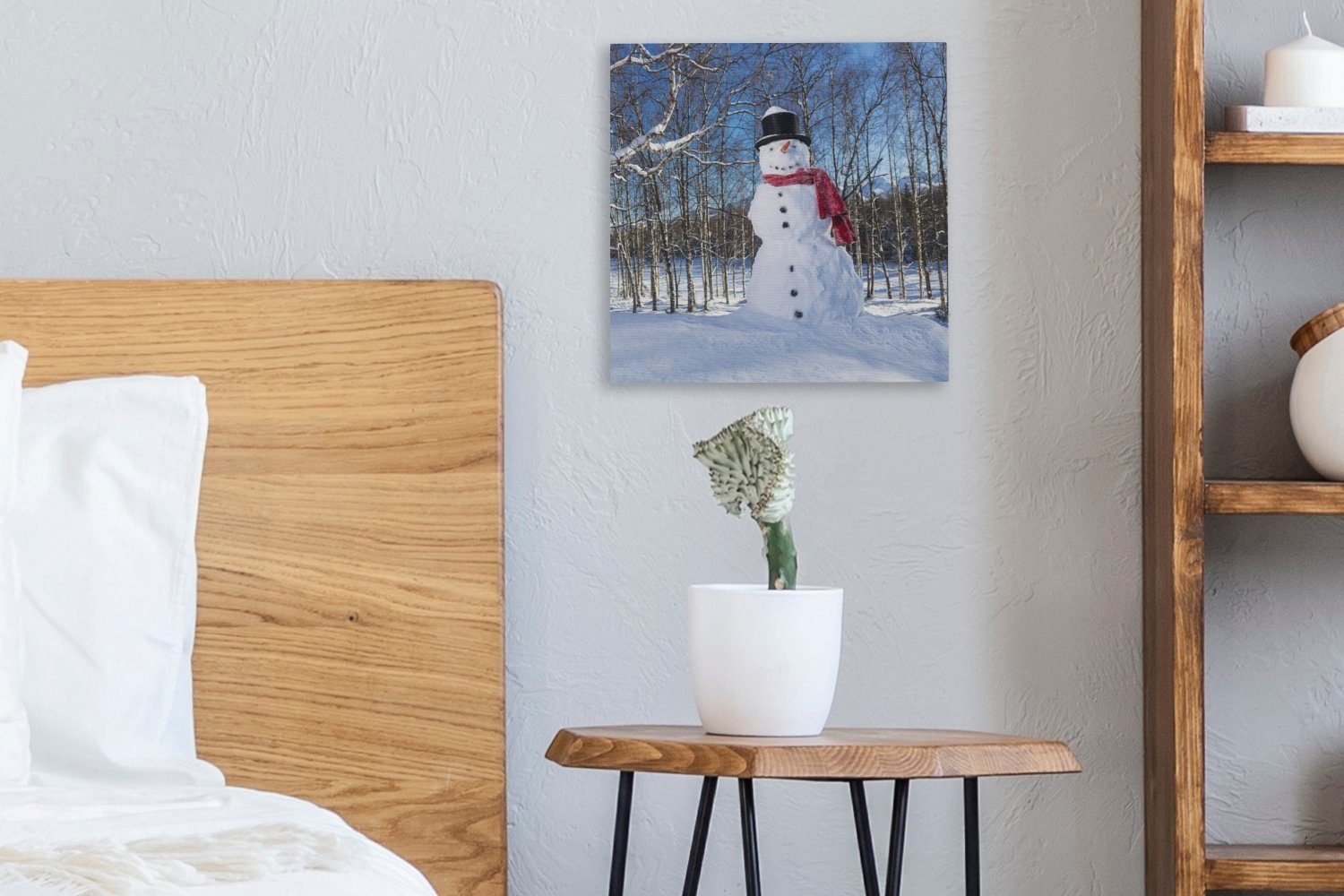 Anchorage (1 in St), Schlafzimmer Bilder Wohnzimmer der zu, Puppe Leinwand Nähe Leinwandbild Eine in von verschneite Alaska OneMillionCanvasses® für