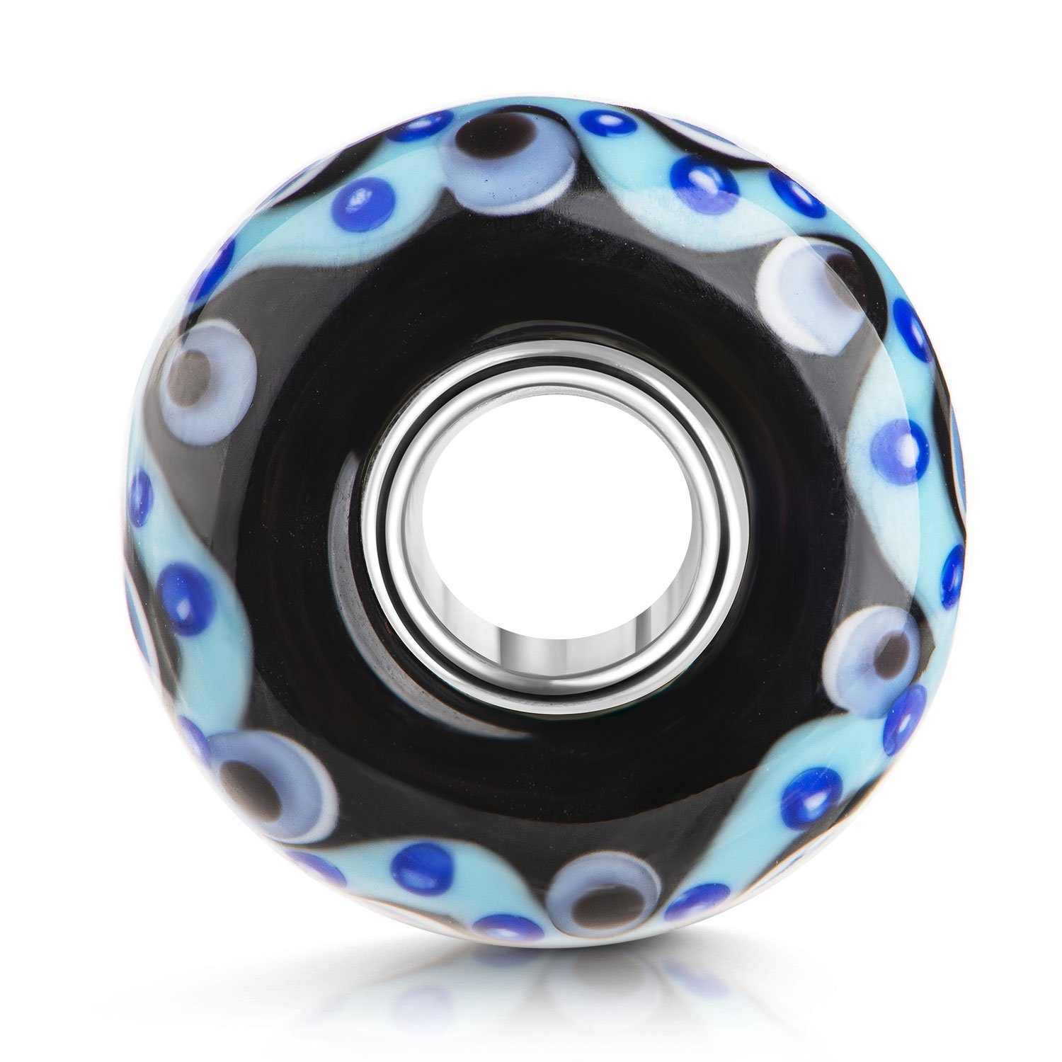 MATERIA Glas Bead Primel Schwarz-blau - Anhänger Für Beads Armbänder & Ketten