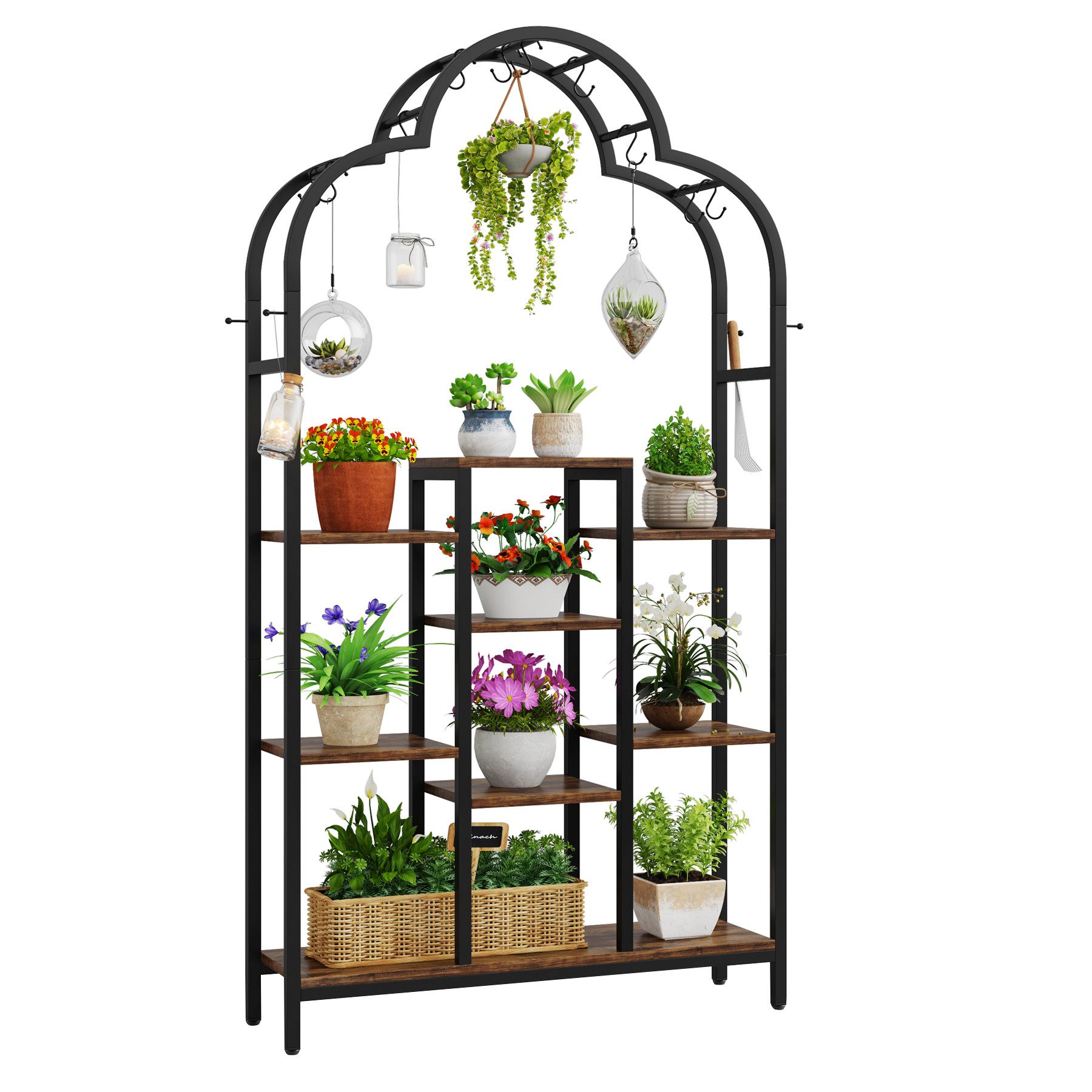 Tribesigns Blumenständer Pflanzenständer 6-stöckig, 10 S-Haken, günstig online kaufen