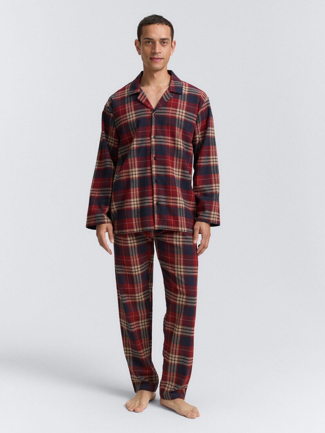 TOM TAILOR Pyjama Unterwäsche (2 tlg) Pyjama-Set mit Karomuster günstig online kaufen