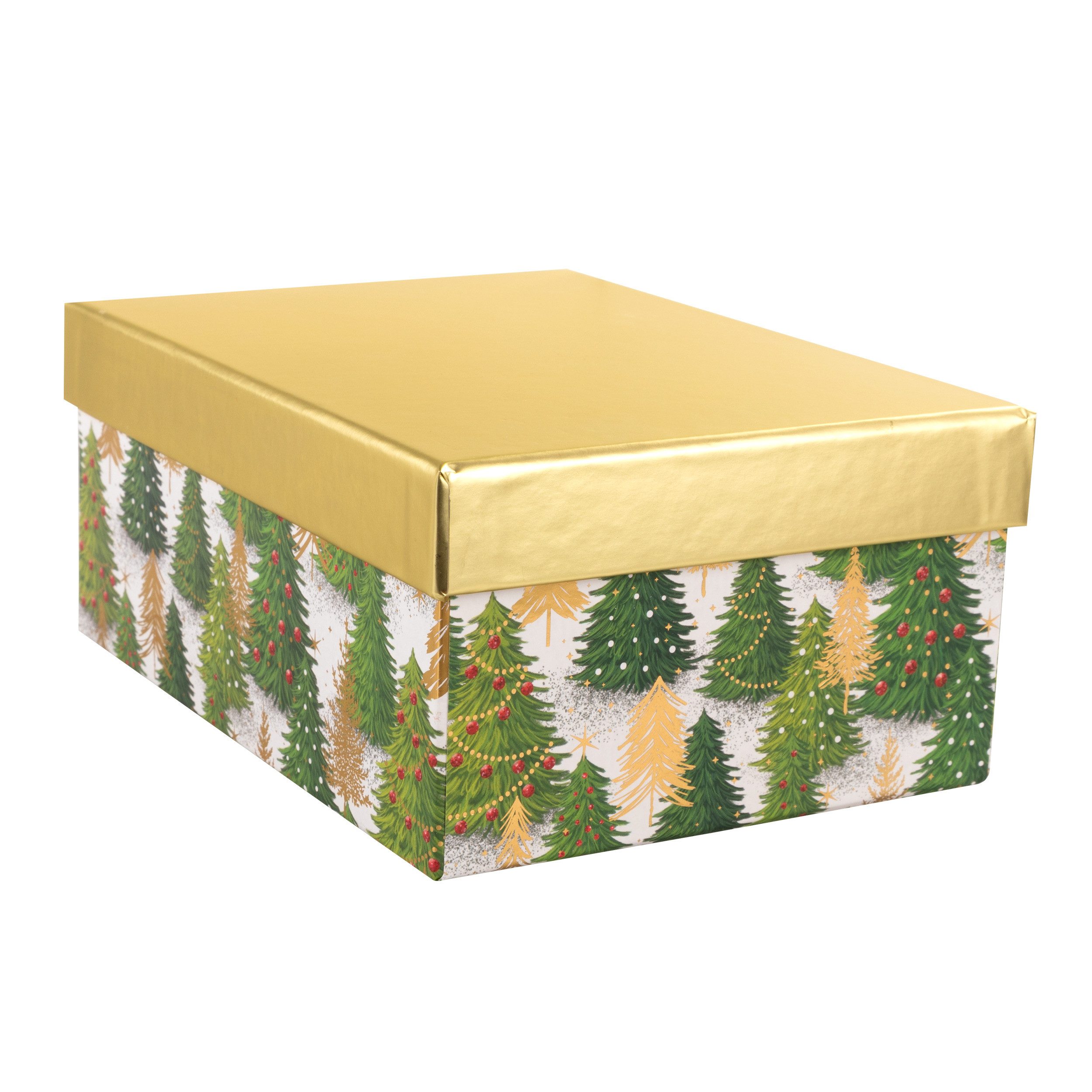 Idena Aufbewahrungskorb Idena Geschenkbox Weihnachten Tannenbaum 20x15x9cm günstig online kaufen