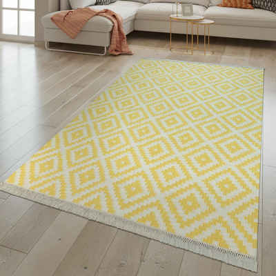 Orientteppich Handgewebter Fransen Trend Teppich Moderne, TT Home, Läufer, Höhe: 12 mm
