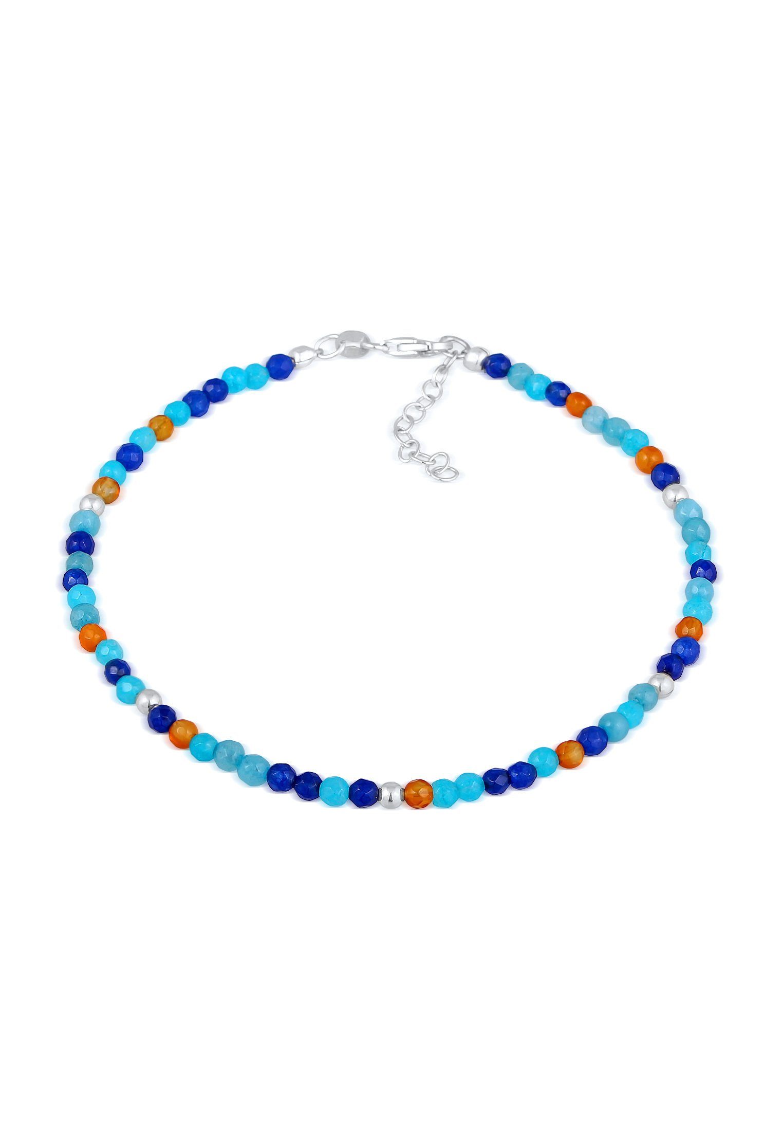 Elli Fußkette Achat Kugeln Blau Bunt günstig online kaufen