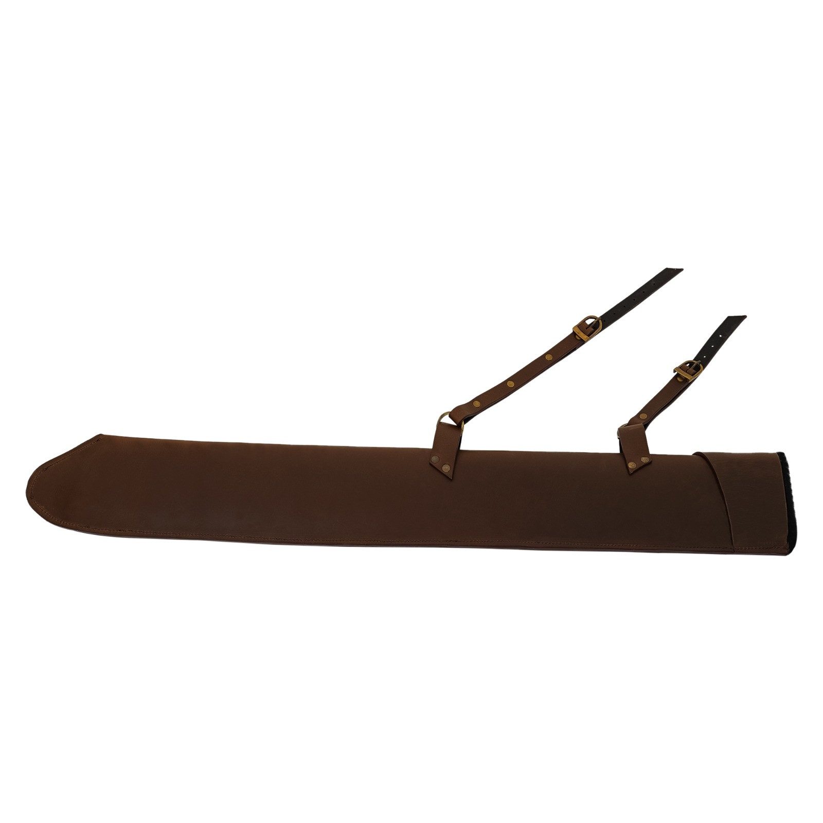 Lord Of Battles Gürtelhalter Handgefertigte Lederscheide für Larp-Schwerter - Braun, 97cm