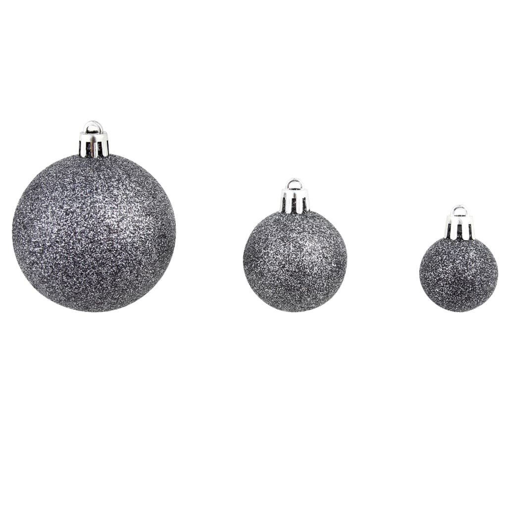 100-tlg. Weihnachtsbaumkugel 3/4/6 furnicato cm Weihnachtskugel-Set Weiß/Grau