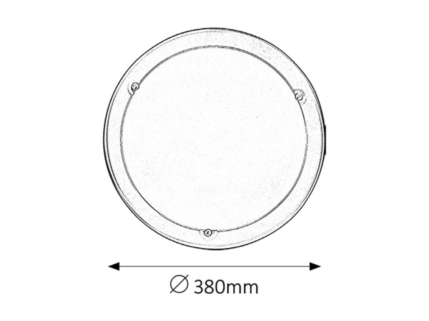 Rabalux Deckenleuchte "Ufo" 2-flammig, Metall, weiß, rund, E27, ø380mm