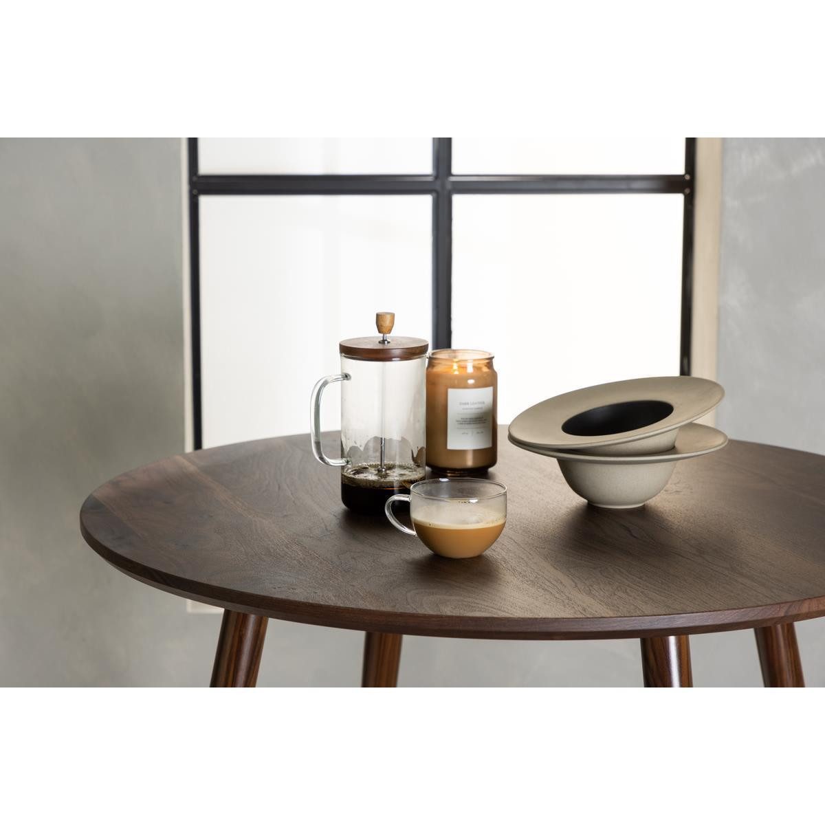 BOURGH Esstisch SANFORD runder Esstisch Ø100cm - Esszimmertisch walnuss, in günstig online kaufen