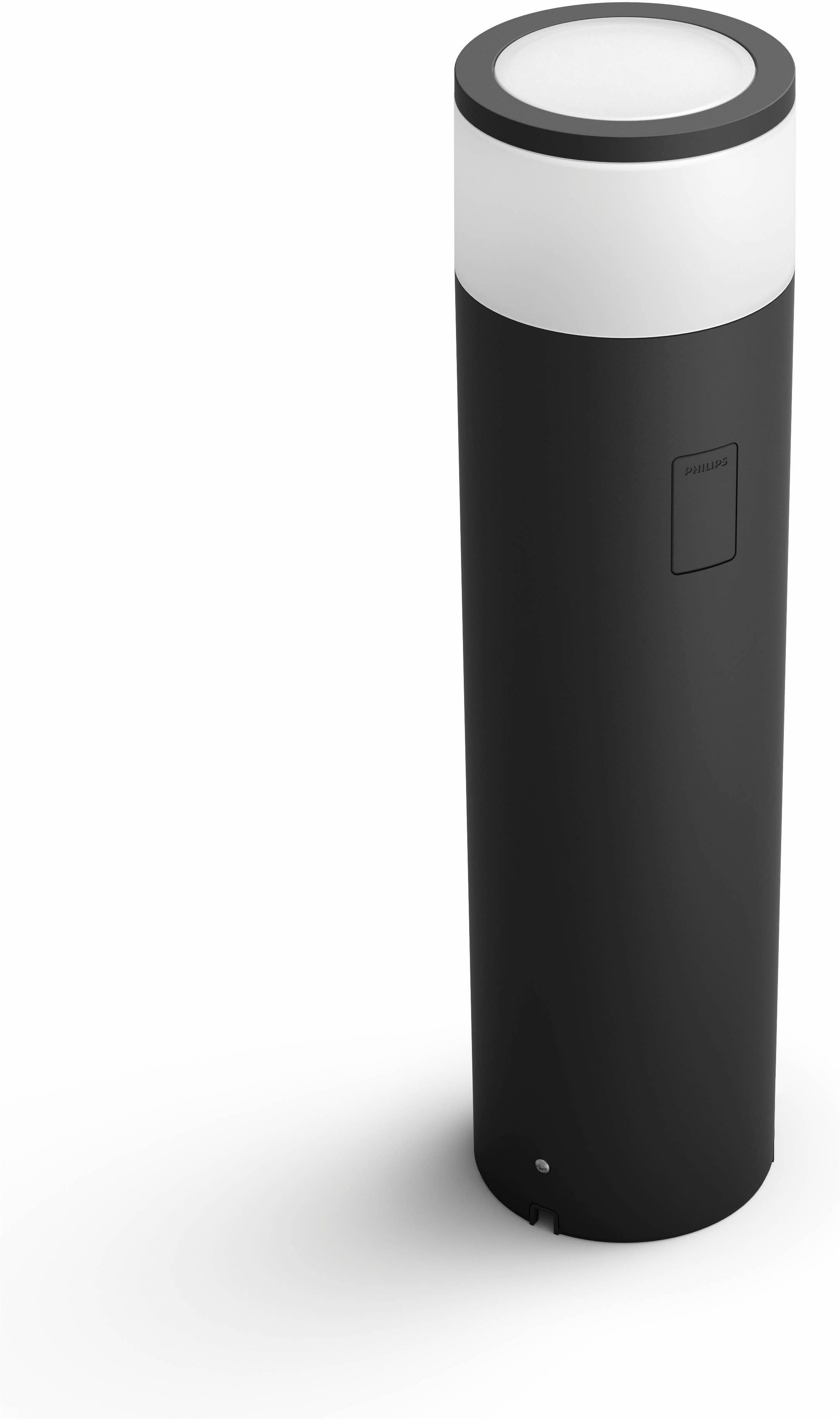 Philips Hue LED Sockelleuchte Outdoor White & Color Ambiance Calla Erweiterung groß Niedervolt, Abschaltautomatik, Bluetooth, CCT - über Fernbedienung, Dimmfunktion, Einschlafhilfe, Farbsteuerung, Farbwechsel, Memory, nach Trennung vom Netz, Nachtlichtfunktion, RGB, Smart Home, Timerfunktion, Weckerfunktion, dimmbar über Fernbedienung, erweiterbar, mehrere Helligkeitsstufen, LED fest integriert, Farbwechsler, RGB, warmweiß - kaltweiß, Steuerbar per App und Stimme, Smart Home fähig, Farbfähig und Weißtöne