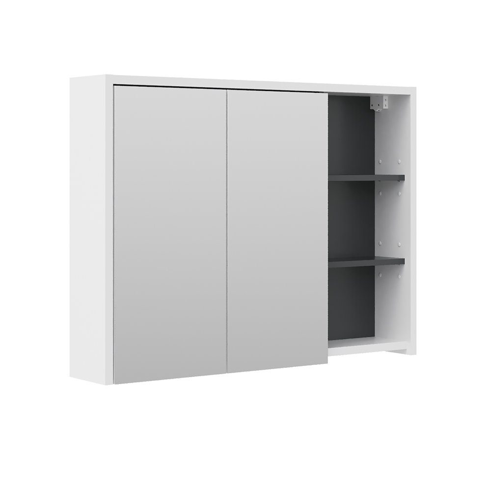 Vicco Badezimmerspiegelschrank Viola, Anthrazit/Weiß, 100 x günstig online kaufen
