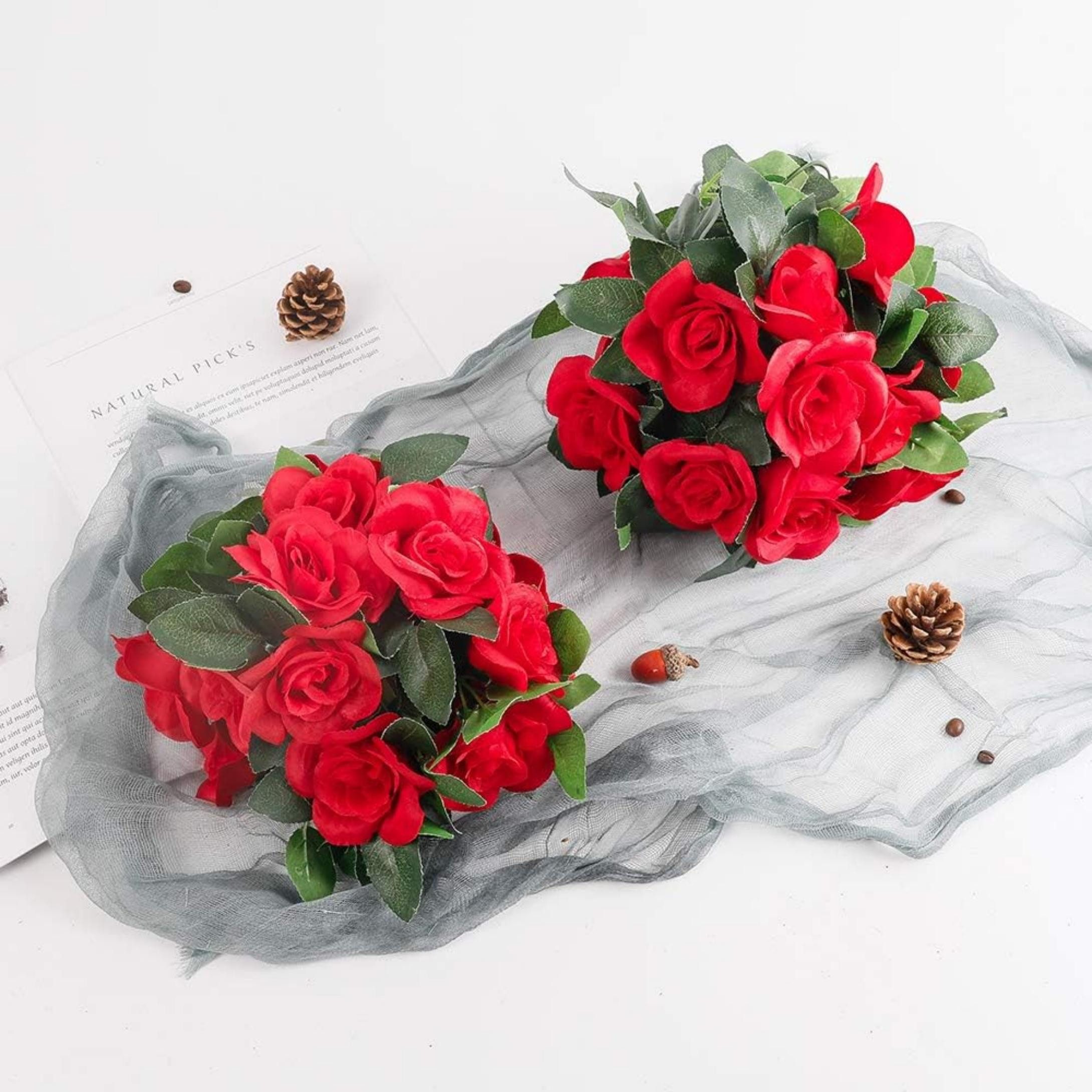 Kunstblumenstrauß osengirlanden künstliche Rosenranken,mit grünen Pflanzen, Minicloss