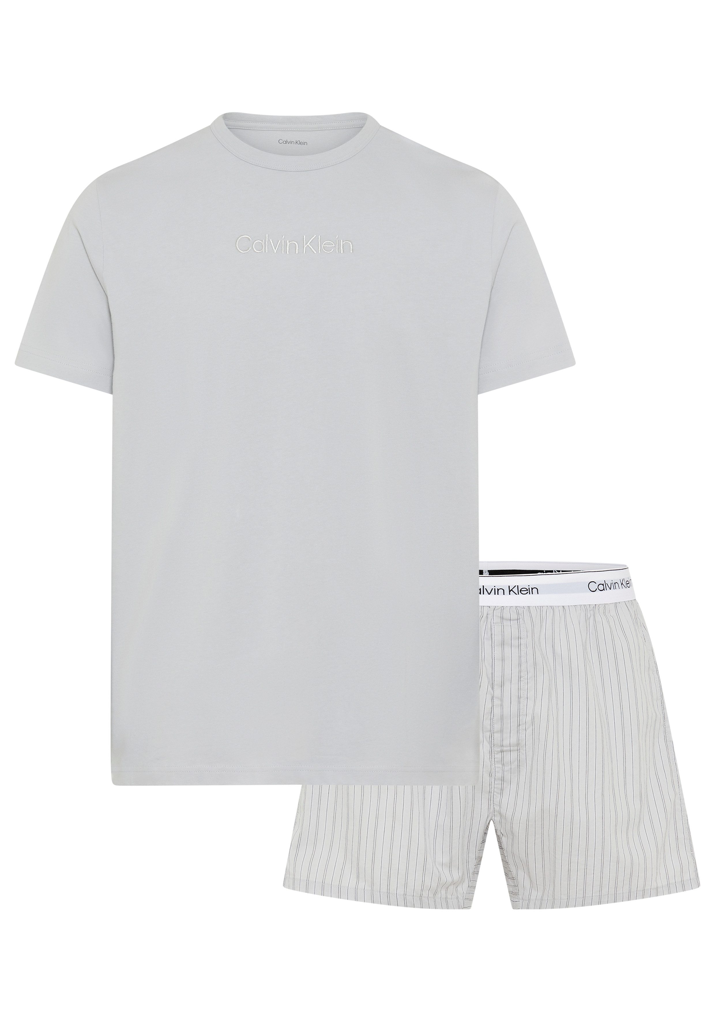 Calvin Klein Underwear Shorty (Set, 2 tlg) Rundhalsausschnitt, Regular Fit, Logo-Bündchen