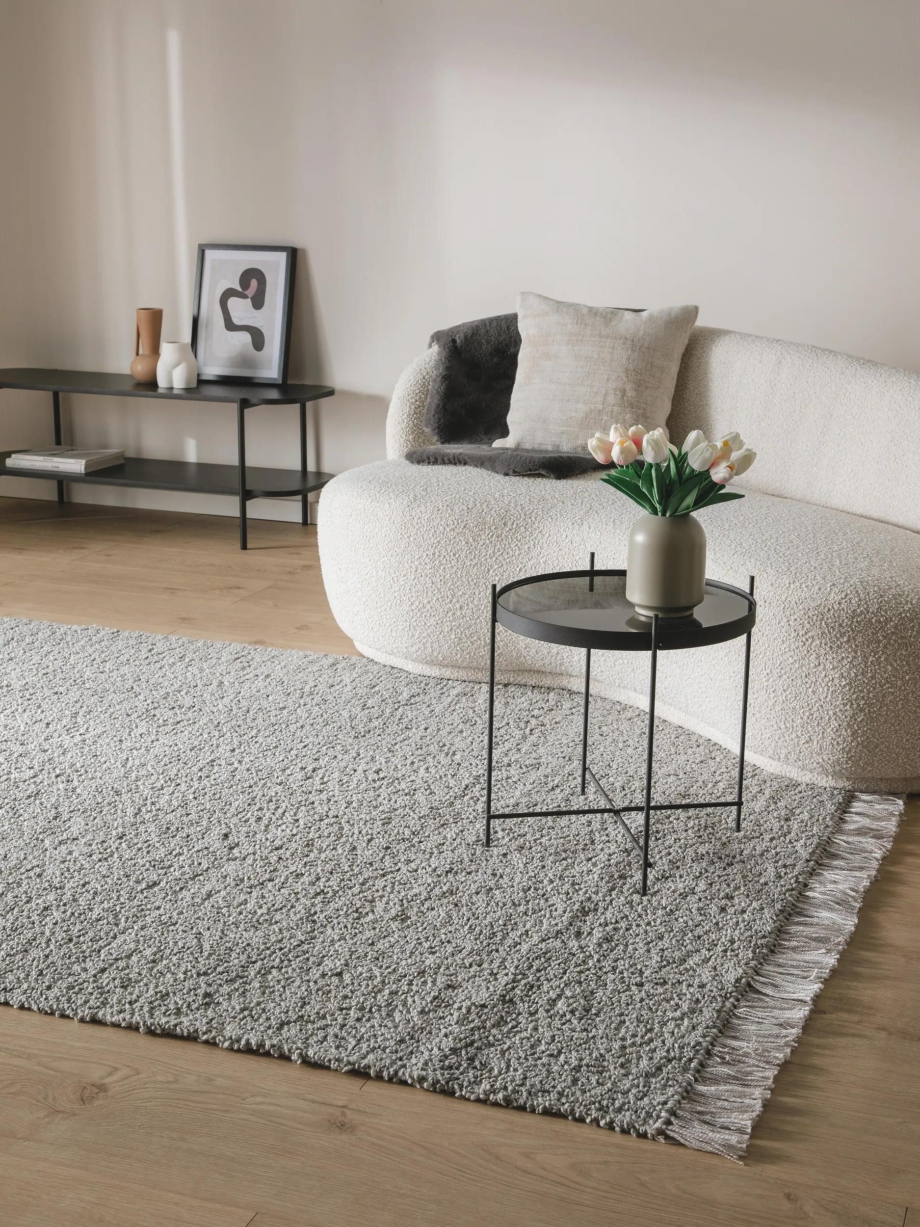 benuta Teppich Eddy, rechteckig, Höhe: 11 mm, Kunstfaser, Berber, Ethno-Style, Wohnzimmer