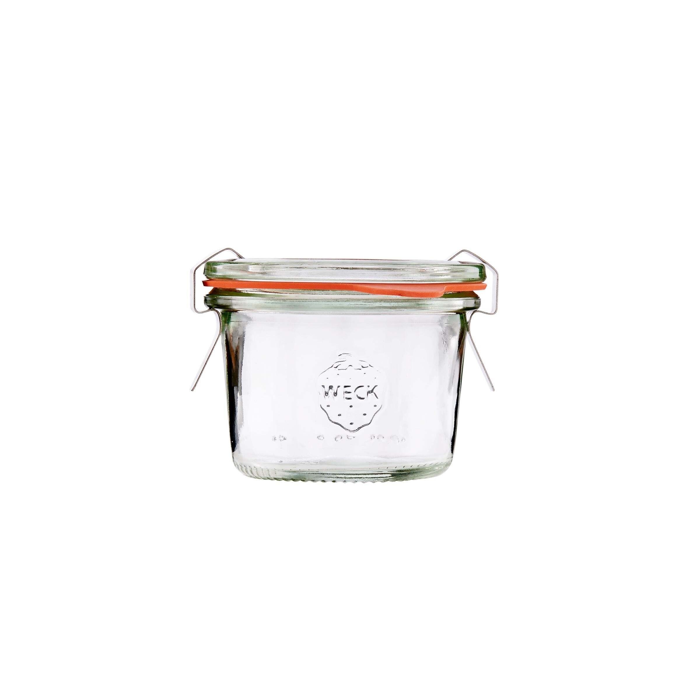 BUTLERS Einmachglas WECK Ring: Gummi Edelstahl, Glas, Klammer: Mini-Einmachglas 80ml