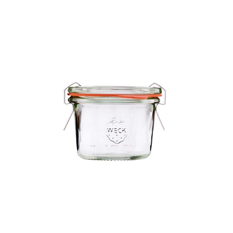 BUTLERS Einmachglas WECK Mini-Einmachglas 80ml, Glas, Klammer: Edelstahl,  Ring: Gummi