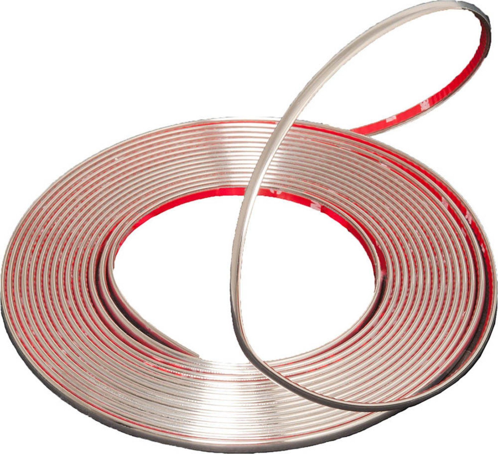 HP-AUTOZUBEHÖR Zierleisten-Aufkleber Auto 3M Chrom Zierleiste 8 m lang 6 mm breit 3 mm hoch wetterfest UV