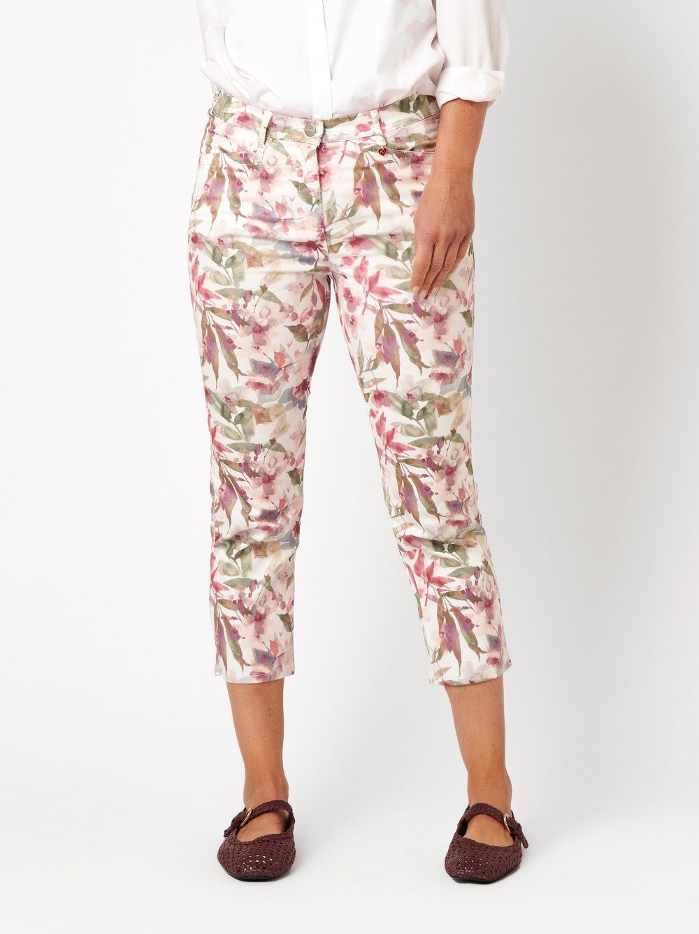 Relaxed by TONI Stretch-Hose Meine beste Freundin 3/4 mit Blütenprint