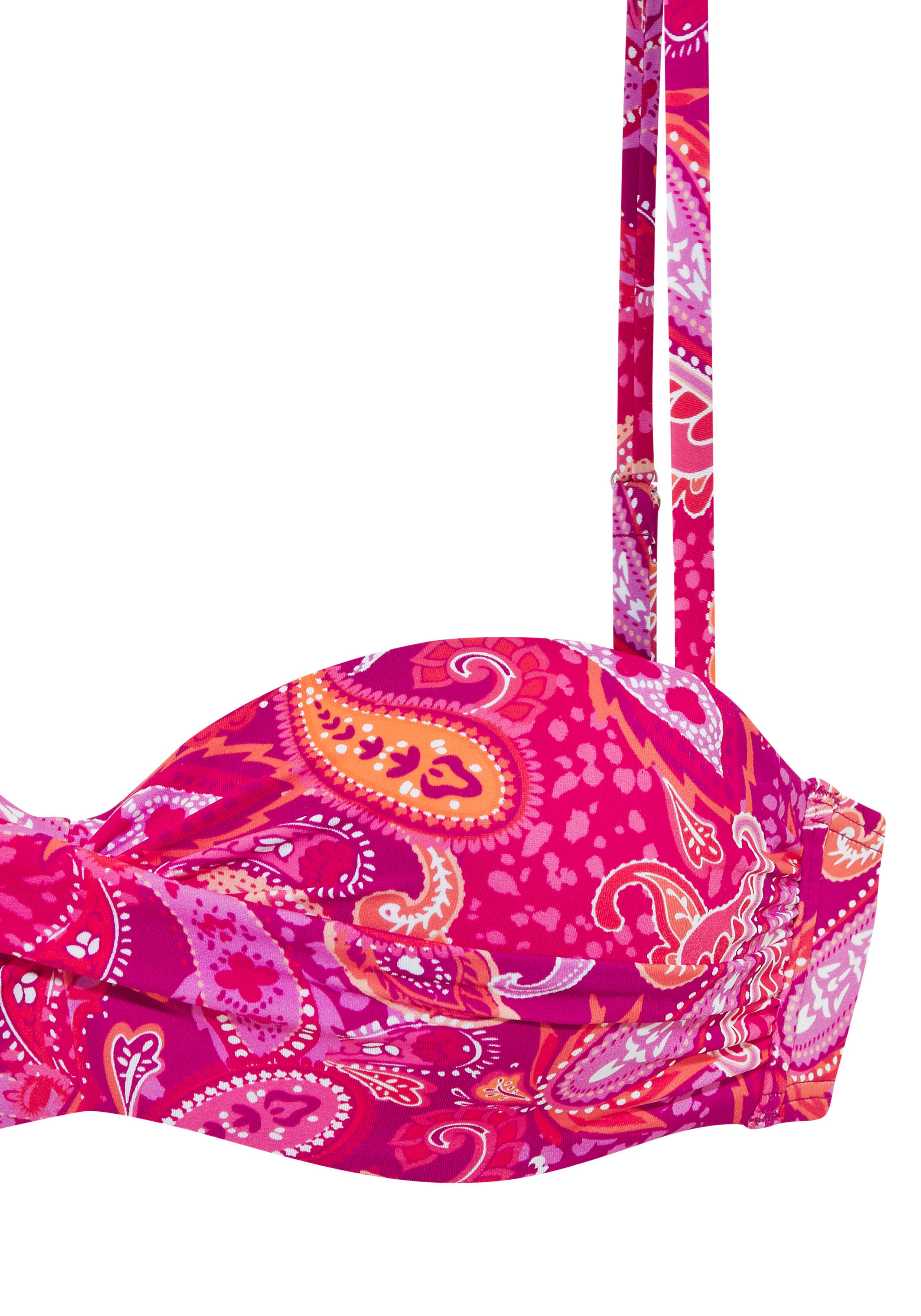 Vivance by Lascana Bügel-Bandeau-Bikini-Top Pretty, mit modischem Paisleymuster und Wickeloptik – Bild 4 von 5