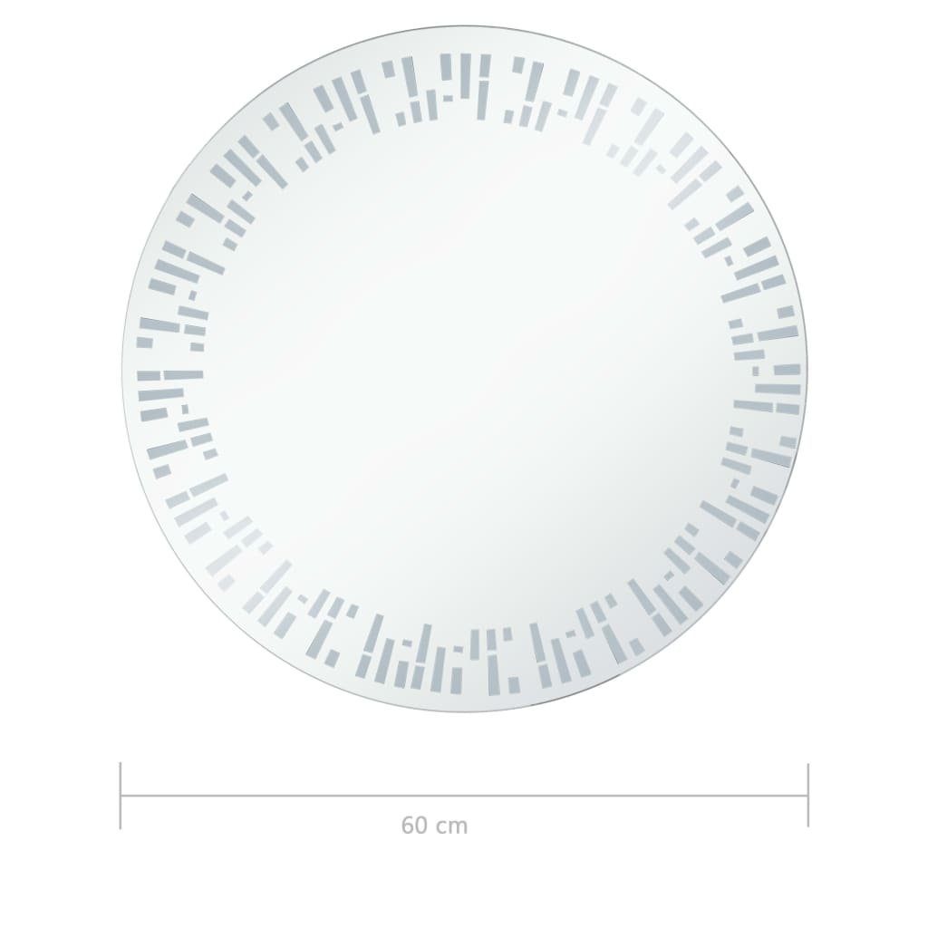 vidaXL Spiegel Badezimmerspiegel mit (1-St) 60 LED cm