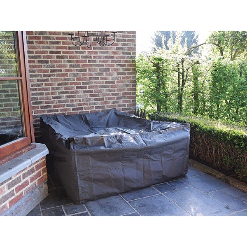 PEREL Bogenhülle Perel Schutzhülle für Gartenmöbel, Grau, rechteckig, 260 cm x 200 cm x – Bild 2 von 4