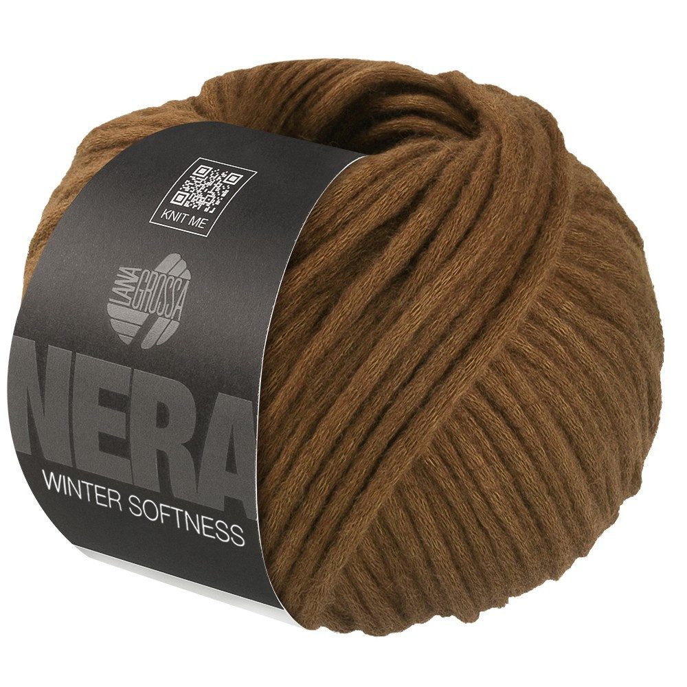 LANA GROSSA WINTER SOFTNESS (NERA) Häkelwolle, 70 m (Zartes Baumwollschlauchgarn, voluminös gefüllt mit flauschigen Merinofasern), 50 g