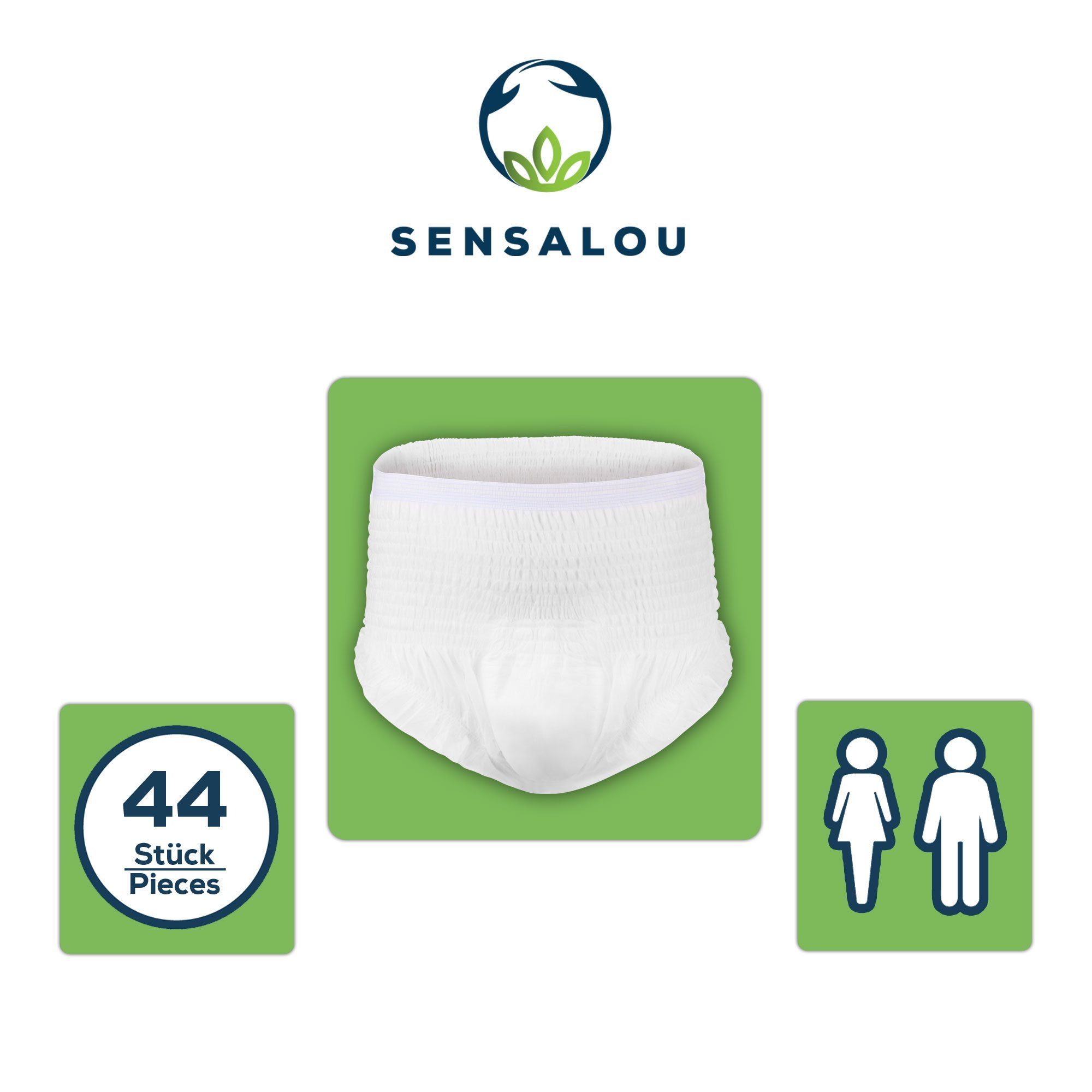 Erwachsene Pants Blasenschwäche Erwachsenenwindeln Sensalou (44-St), Gr. für Hoeschenwindel Windeln starke XL Inkontinenz