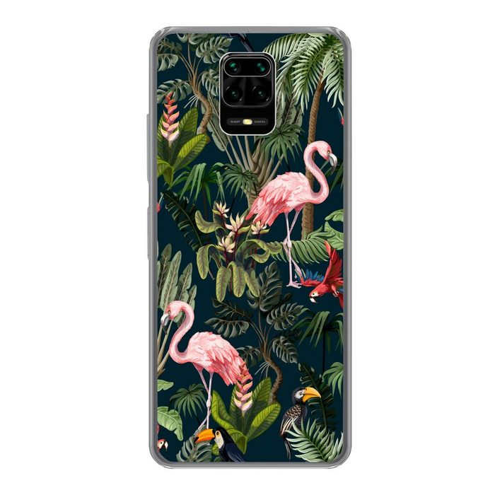 MuchoWow Handyhülle Jungtiere - Muster - Kinder - Flamingo - Papagei - Kinder Phone Case Handyhülle Xiaomi Redmi Note 10 Lite Silikon Schutzhülle