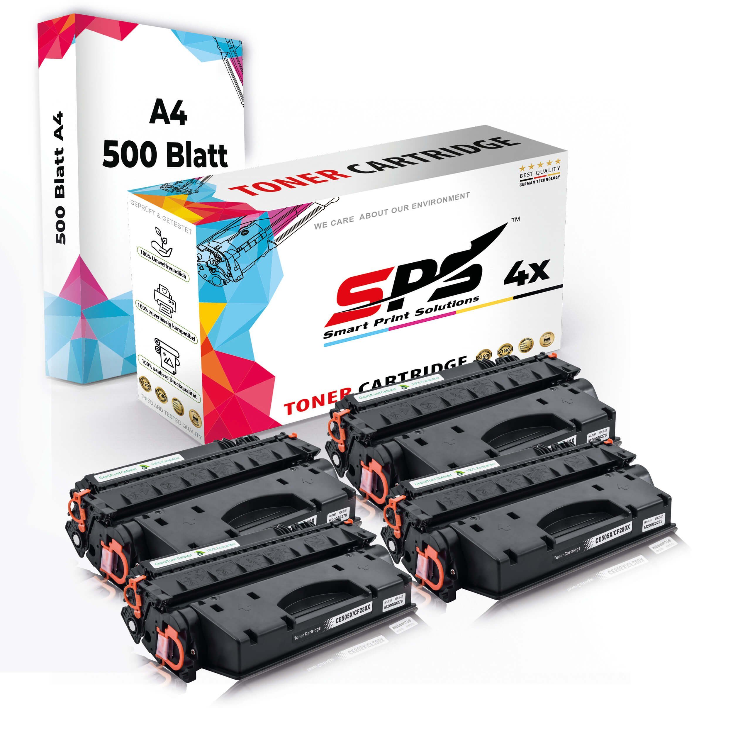 SPS Tonerkartusche Druckerpapier A4 + 4x Multipack Set Kompatibel für HP LaserJet Pro, (4er Pack)