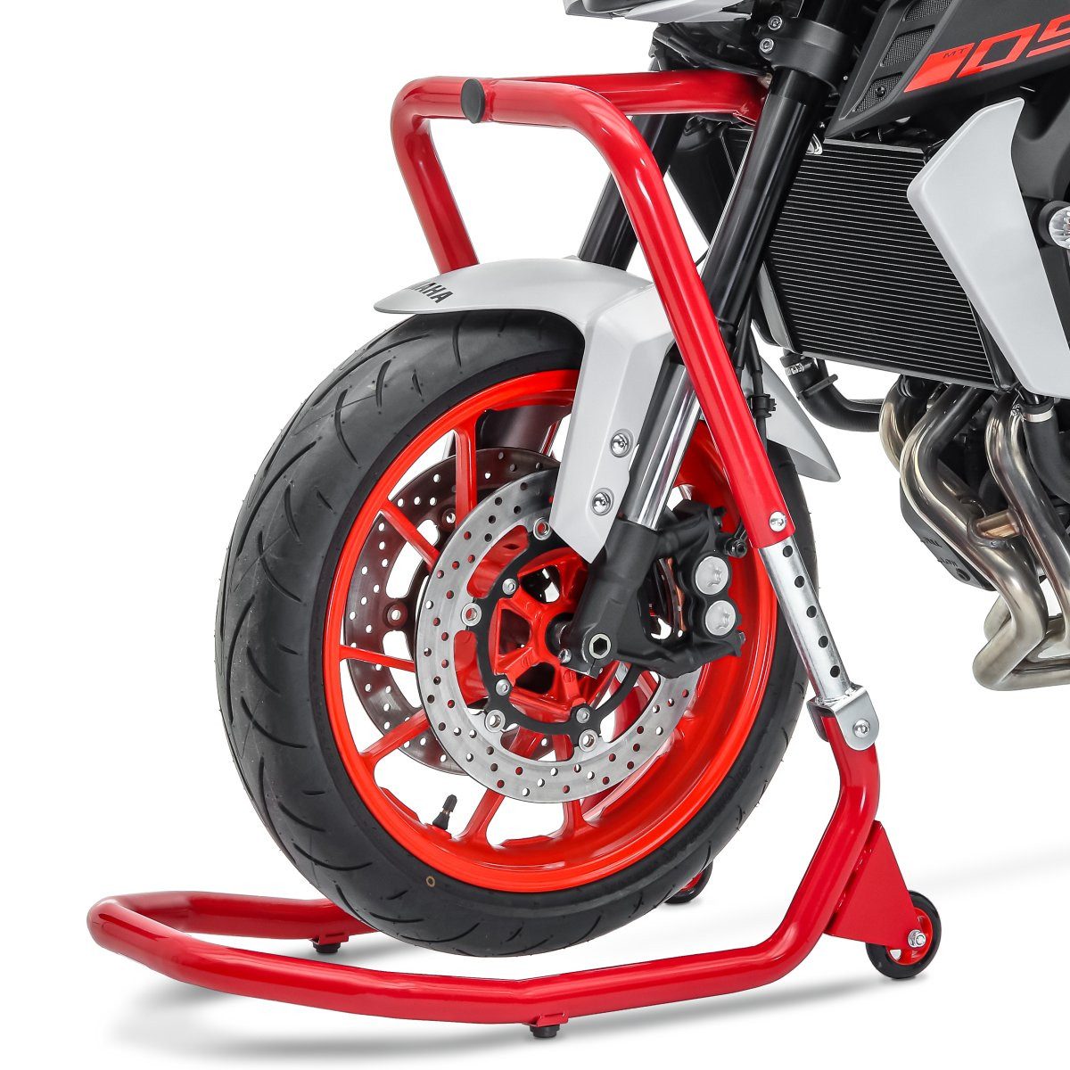 ConStands Motorradheber Lenkkopfständer Vorderrad V5 für KTM 1290 Super Duke / R 15-16 rot