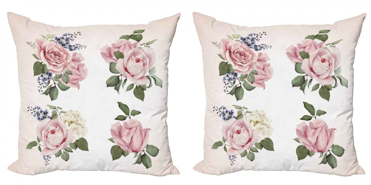 Accent Stück), Doppelseitiger Natur Bouquets Modern (2 Rose Frühling Abakuhaus Kissenbezüge Digitaldruck,