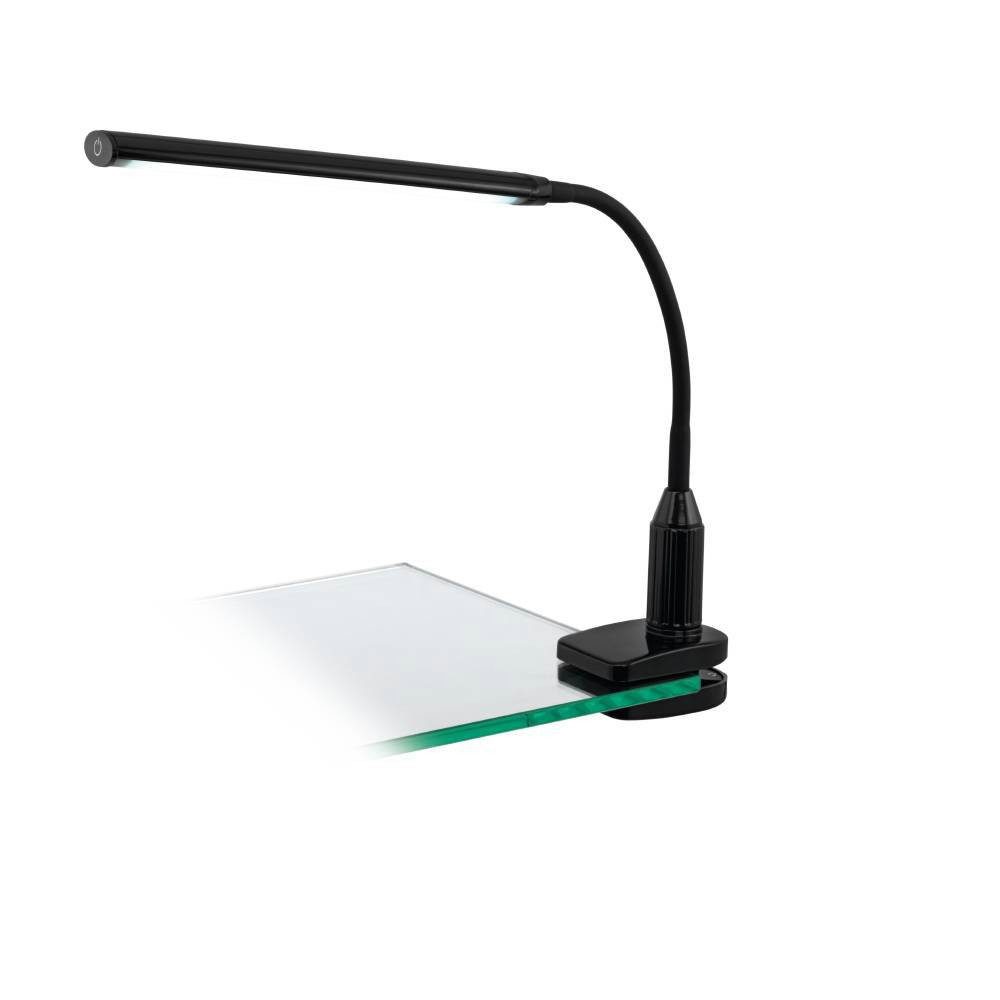 EGLO Klemmleuchte LAROA Tischlampe, Touchsensor, 4-step dimming, Klemmlampe, Dimmer, Dimmfunktion, Ein-/Ausschalter, mehrere Helligkeitsstufen, LED fest integriert, Neutralweiß, Leselampe, Schreibtischlampe, Büro, Arbeitszimmer, 45x6,5x27,5cm