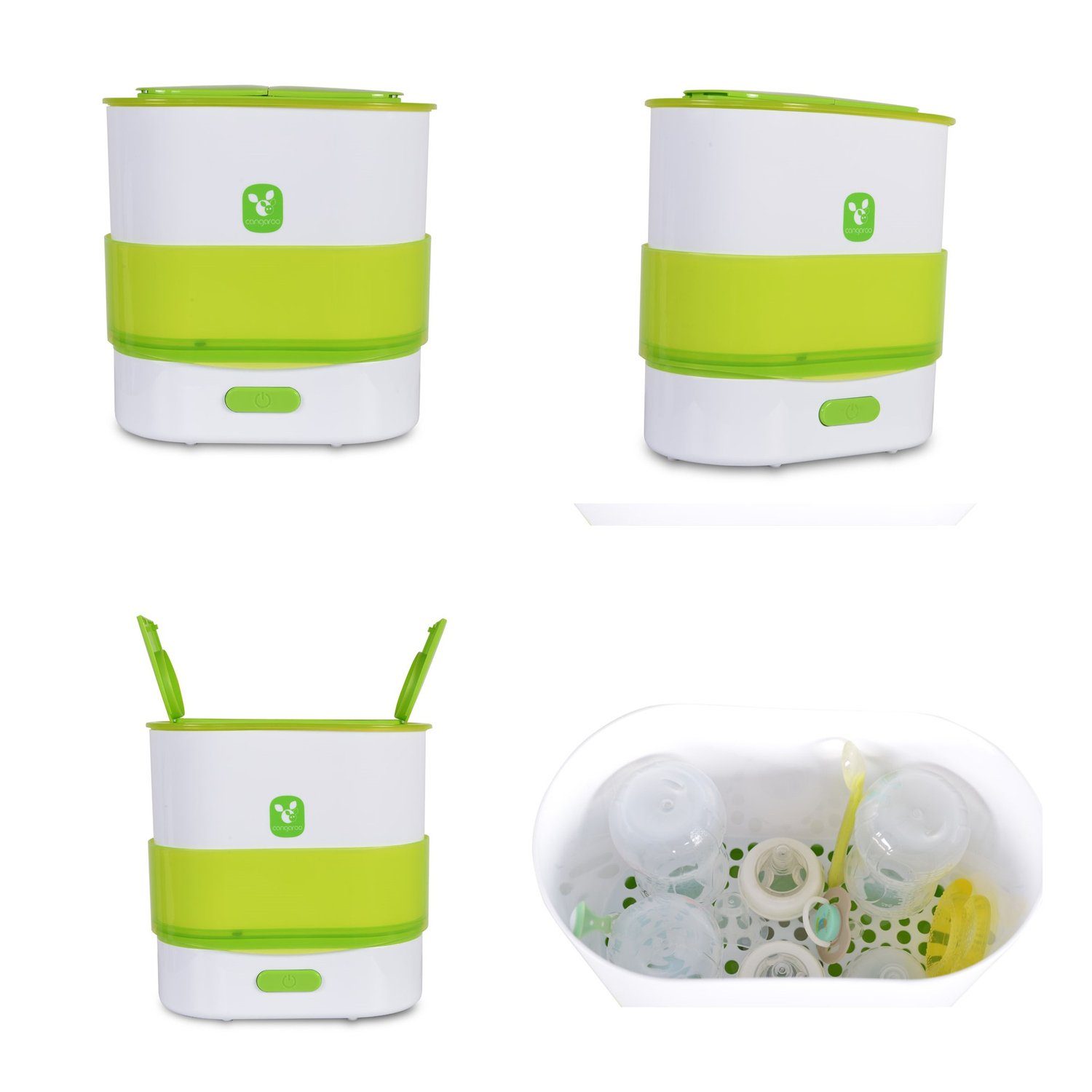 Cangaroo Dampfsterilisator Sterilisator, Flaschenwärmer, Dampfgarer 3 in 1, Multifunktionsgerät