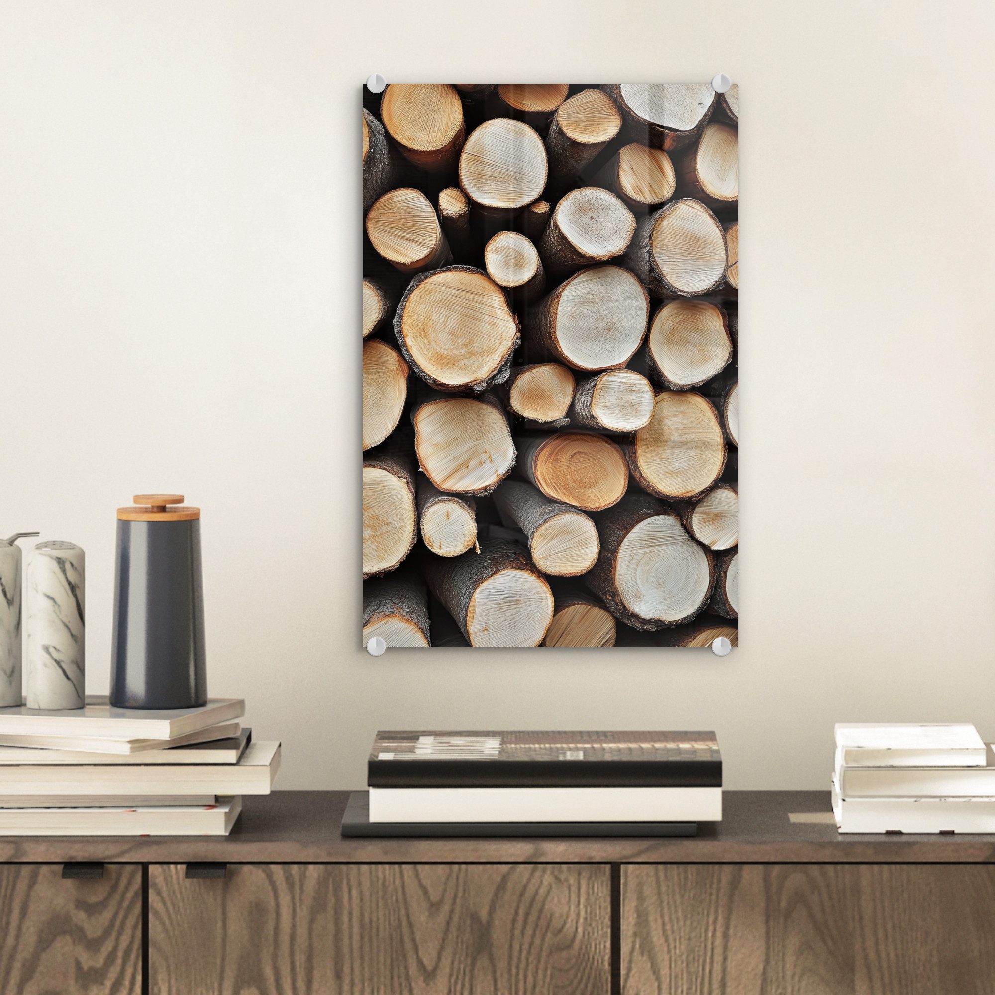 MuchoWow Acrylglasbild Holz - Baumstämme - günstig online kaufen