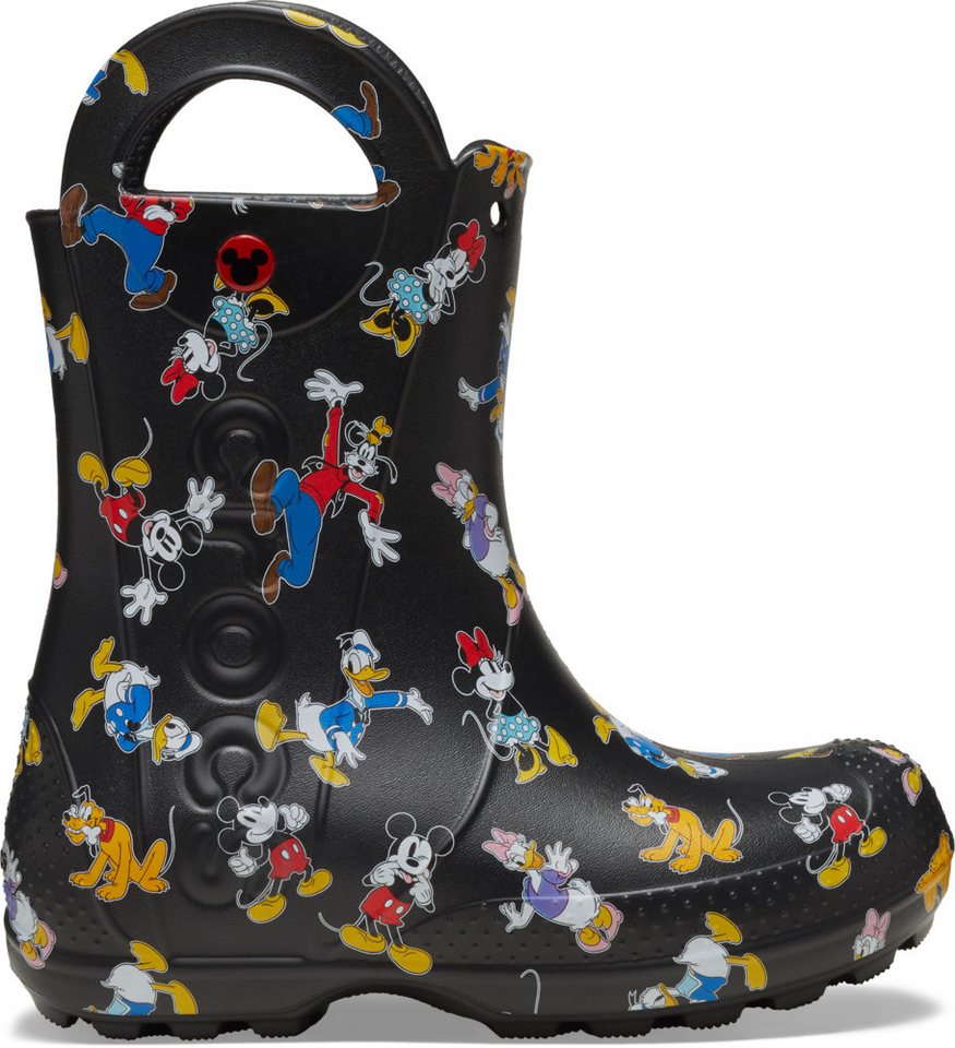 Crocs Toddlers’ Mickey Mouse and Friends Handle It Rain Boot Gummistiefel Regenstiefel, Matschstiefel mit großen Anziehgriffen