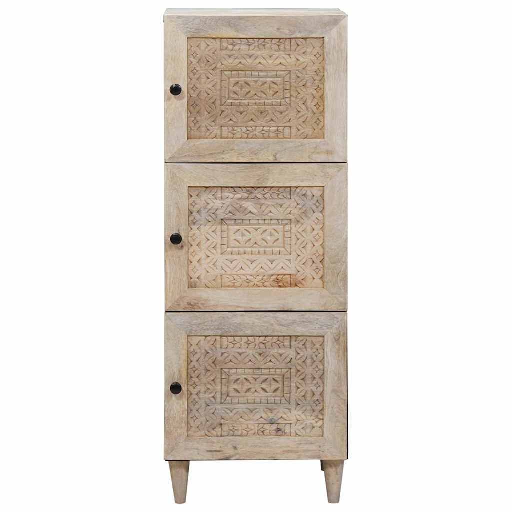 vidaXL Sideboard 40 x 33 x 110 cm Schrank Hochboard mit Regal Weiß 40x33x110 cm massive