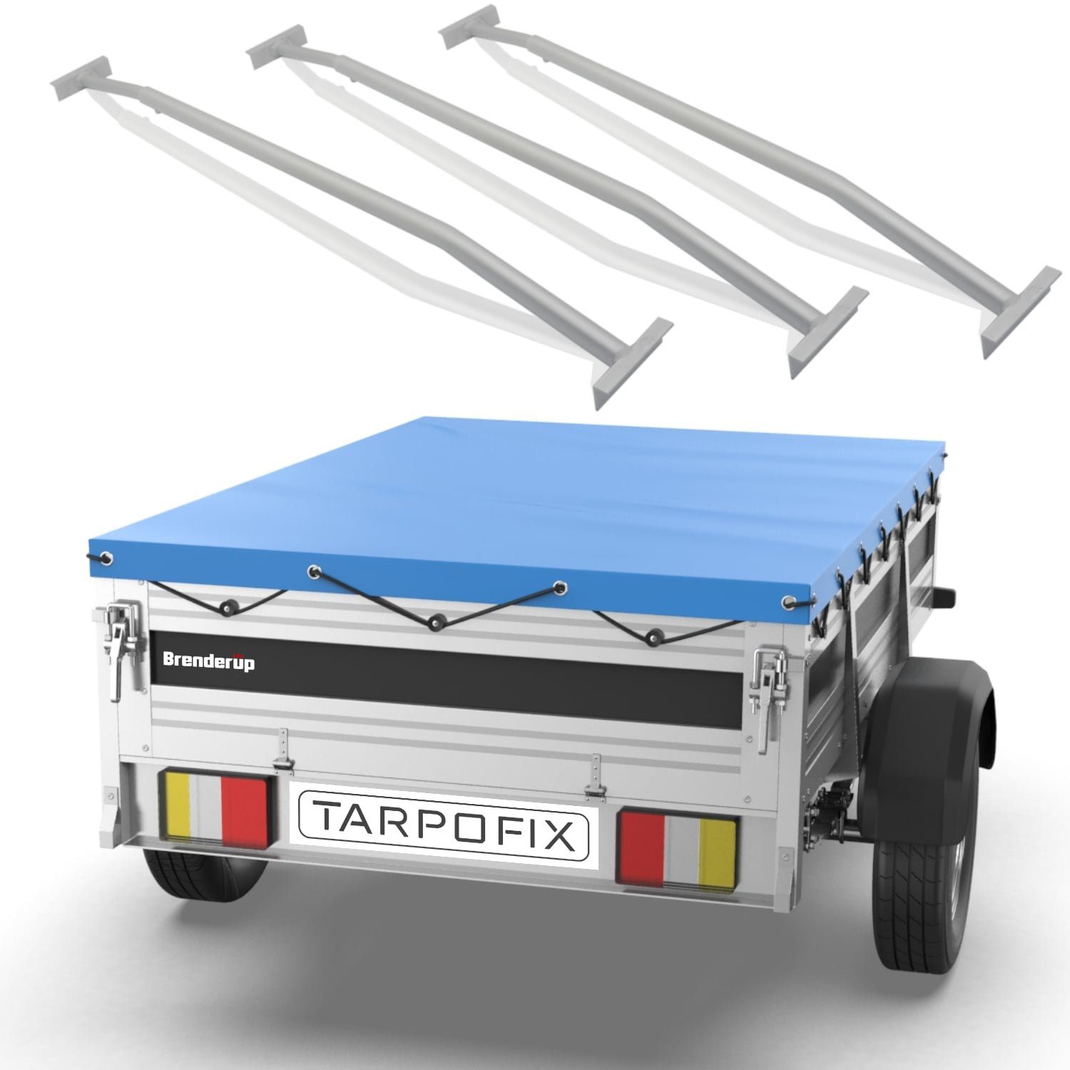 Tarpofix® Anhänger Hochplane 256x145x135 cm inkl. Planenseil
