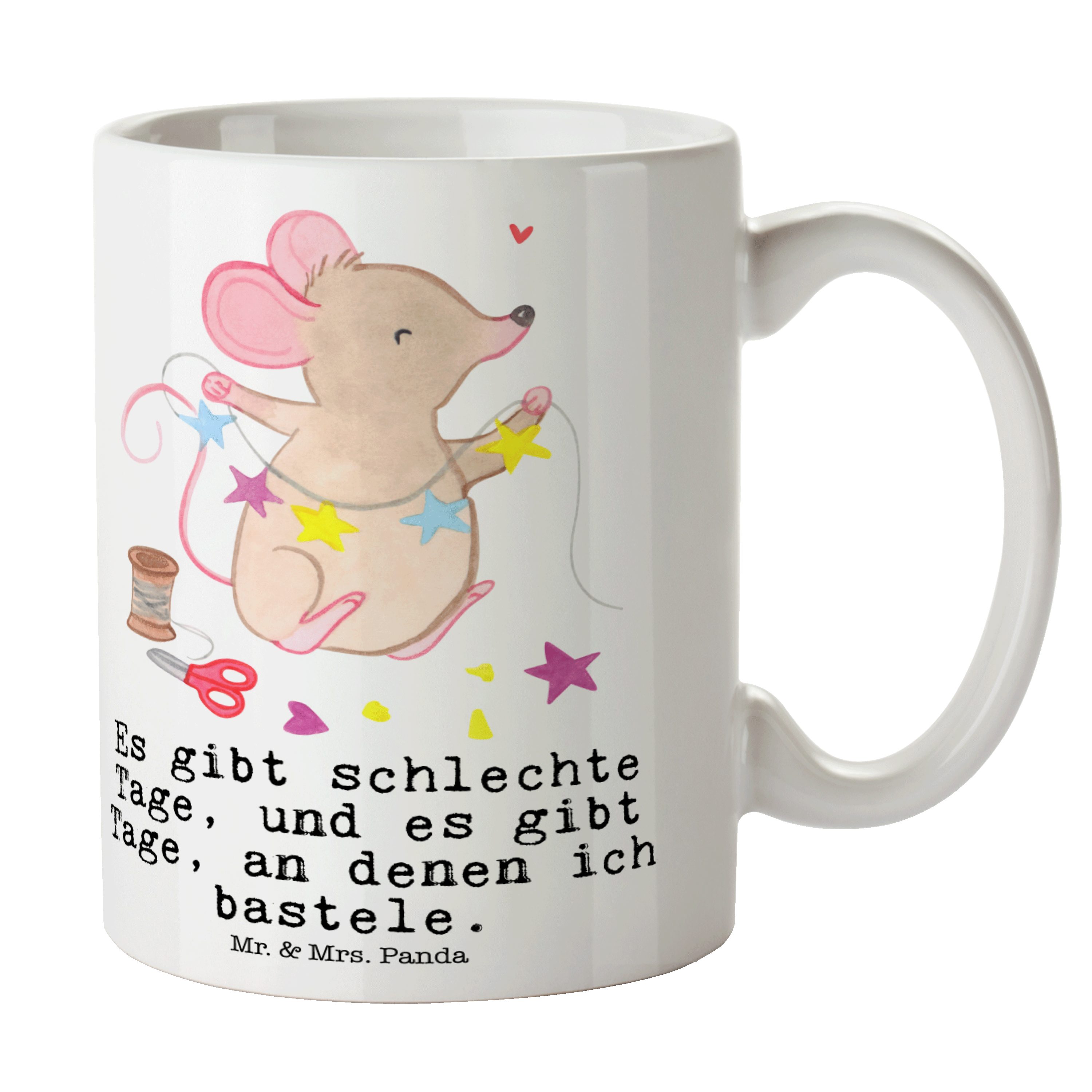 Mr. & Mrs. Panda Tasse Maus Basteln Tage - Weiß - Geschenk, Tasse, Auszeichnung, kreatives B, Keramik