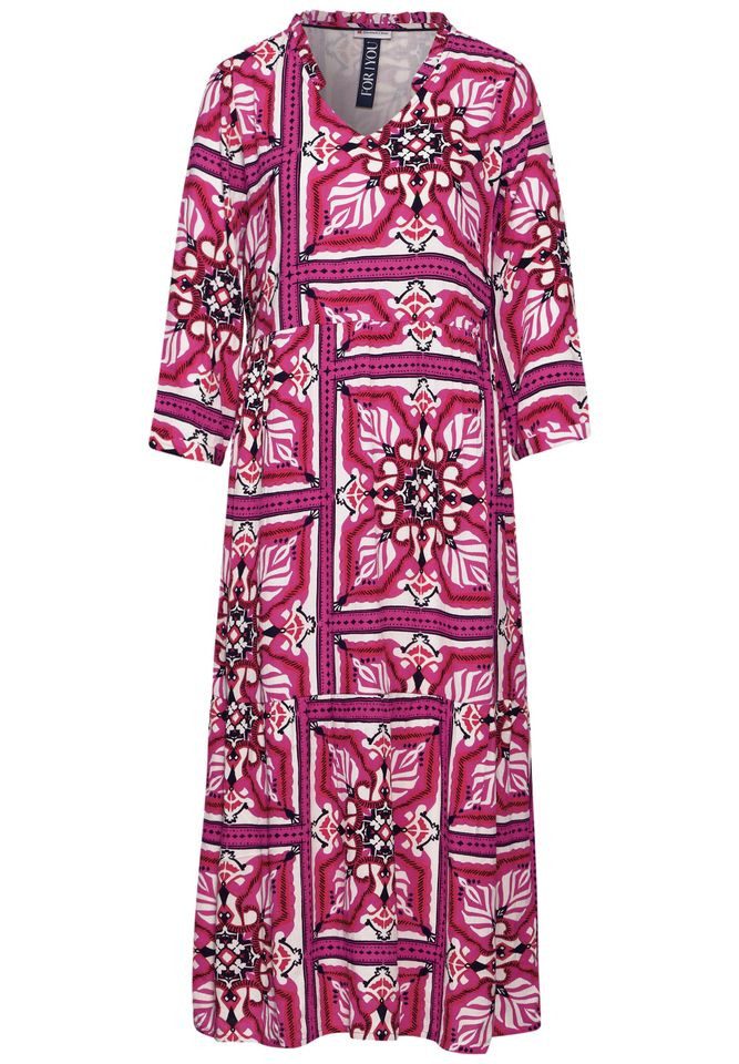 Maxikleid - Kleid - Langarmkleid - Ethno Print Kleid