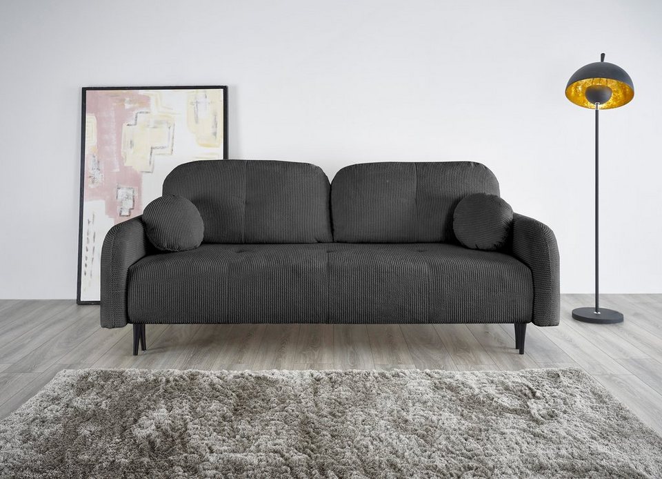 Leonique 2,5-Sitzer BLAISE, nachts: Schlafsofa (Liegefläche 140/200 cm),  tagsüber 3-Sitzer-Sofa