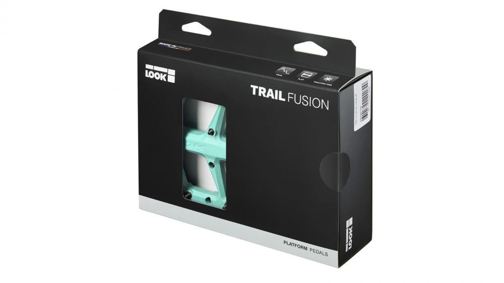 Look Plattformpedale LOOK Trail Fusion MTB Plattformpedale, ice blue: hochwertige Flatpedal